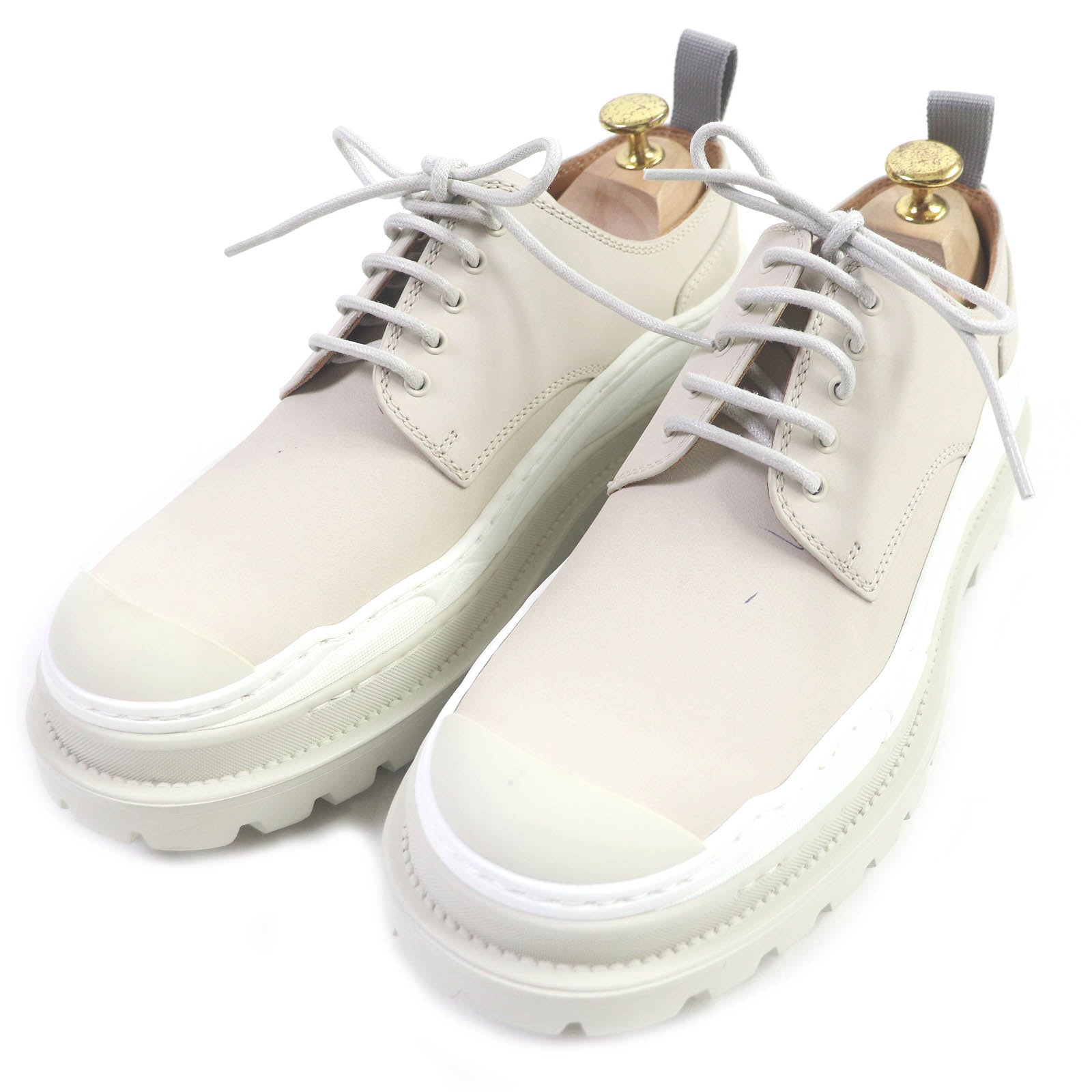 Dior Nubuck Derby Shoes Light Beige 41