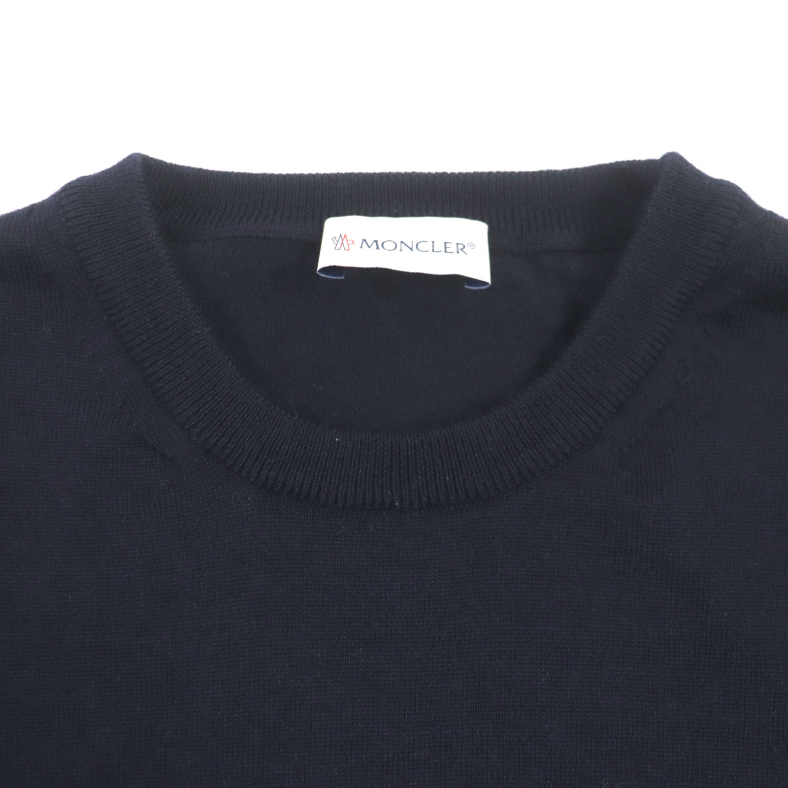 Moncler Wool Crew Neck Knit Navy M