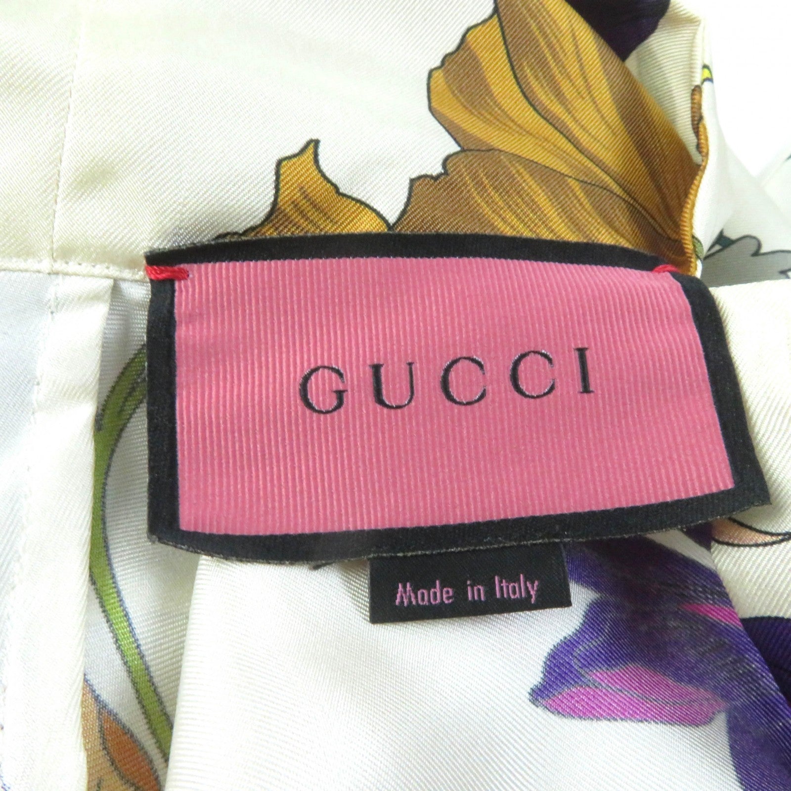 Gucci Silk Logo Button Floral Blouse Women