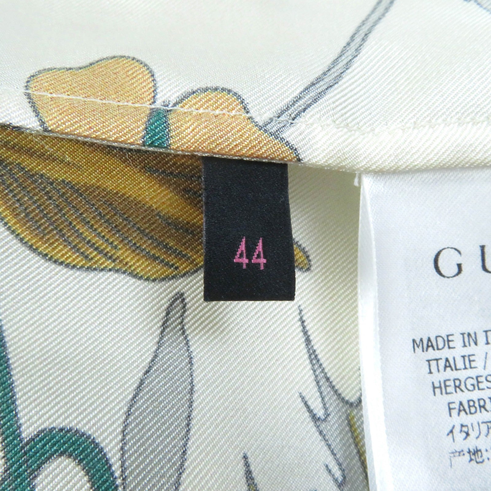 Gucci Silk Logo Button Floral Blouse Women