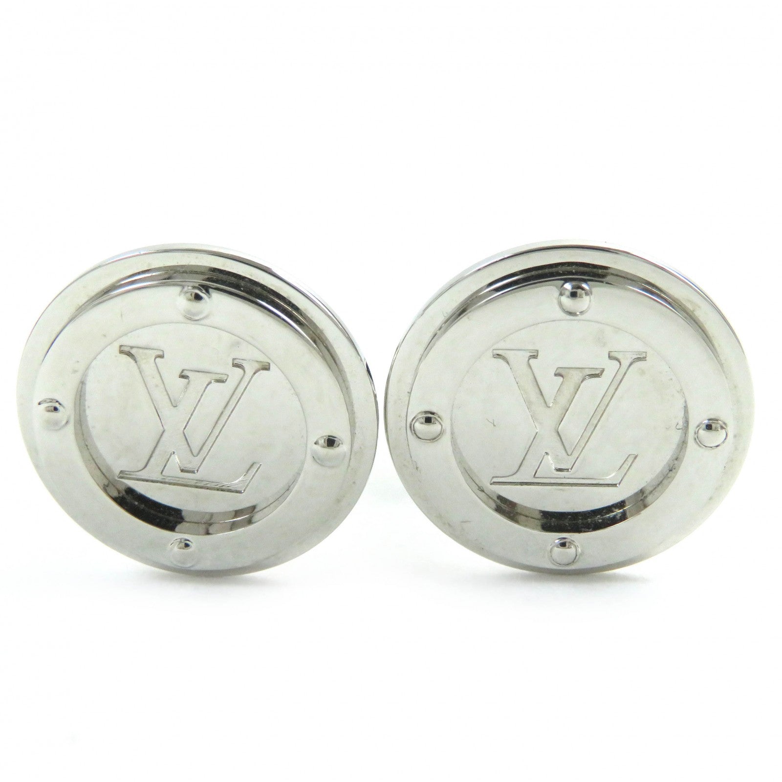 Louis Vuitton Silver Circle Cufflinks M68100