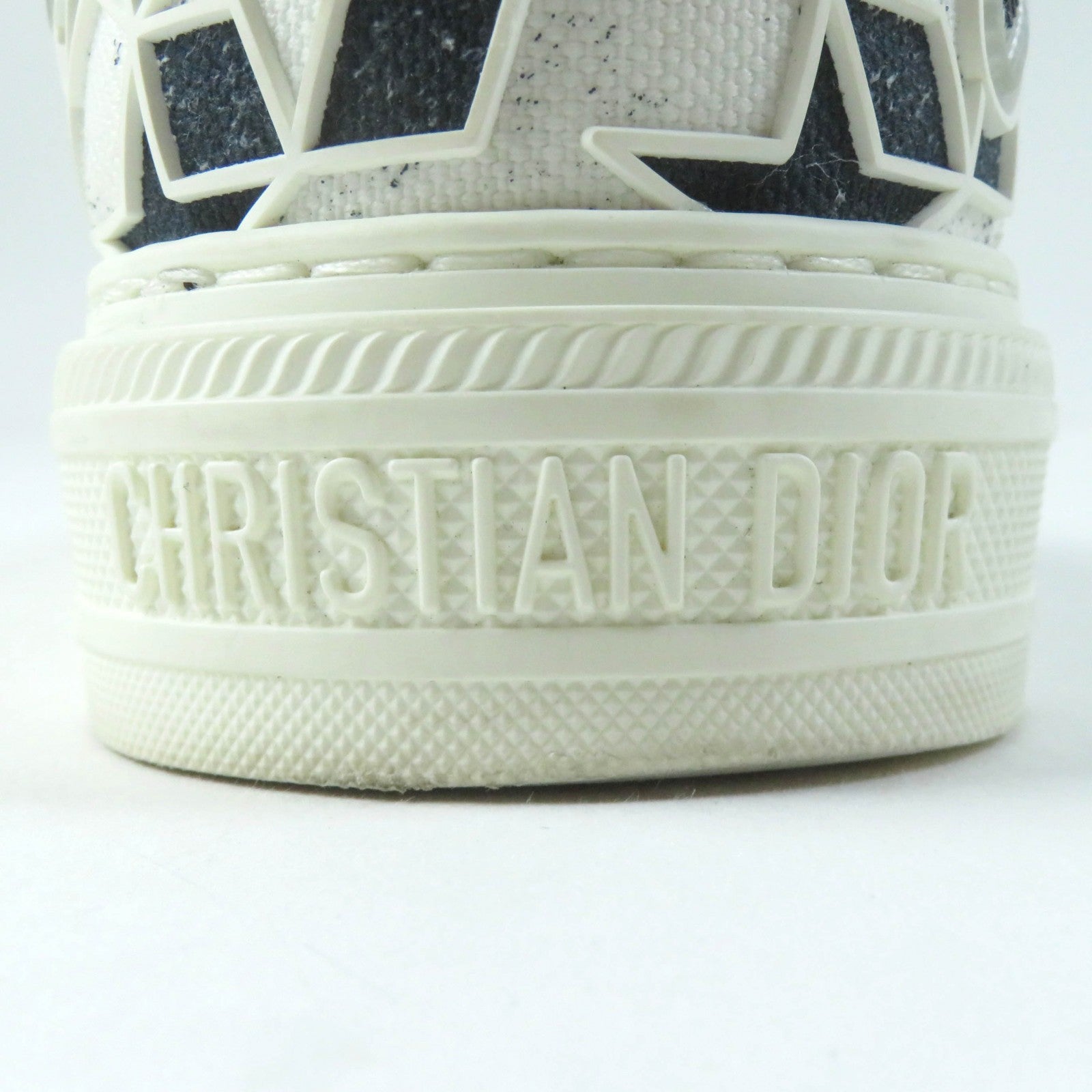 Dior Star Canvas Leather High Cut Sneakers