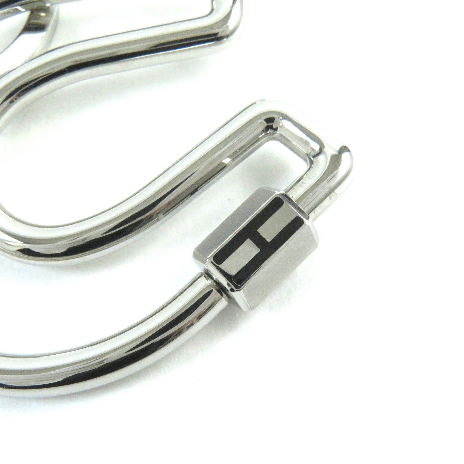 Hermes Silver Keyring H Logo Horseshoe Motif