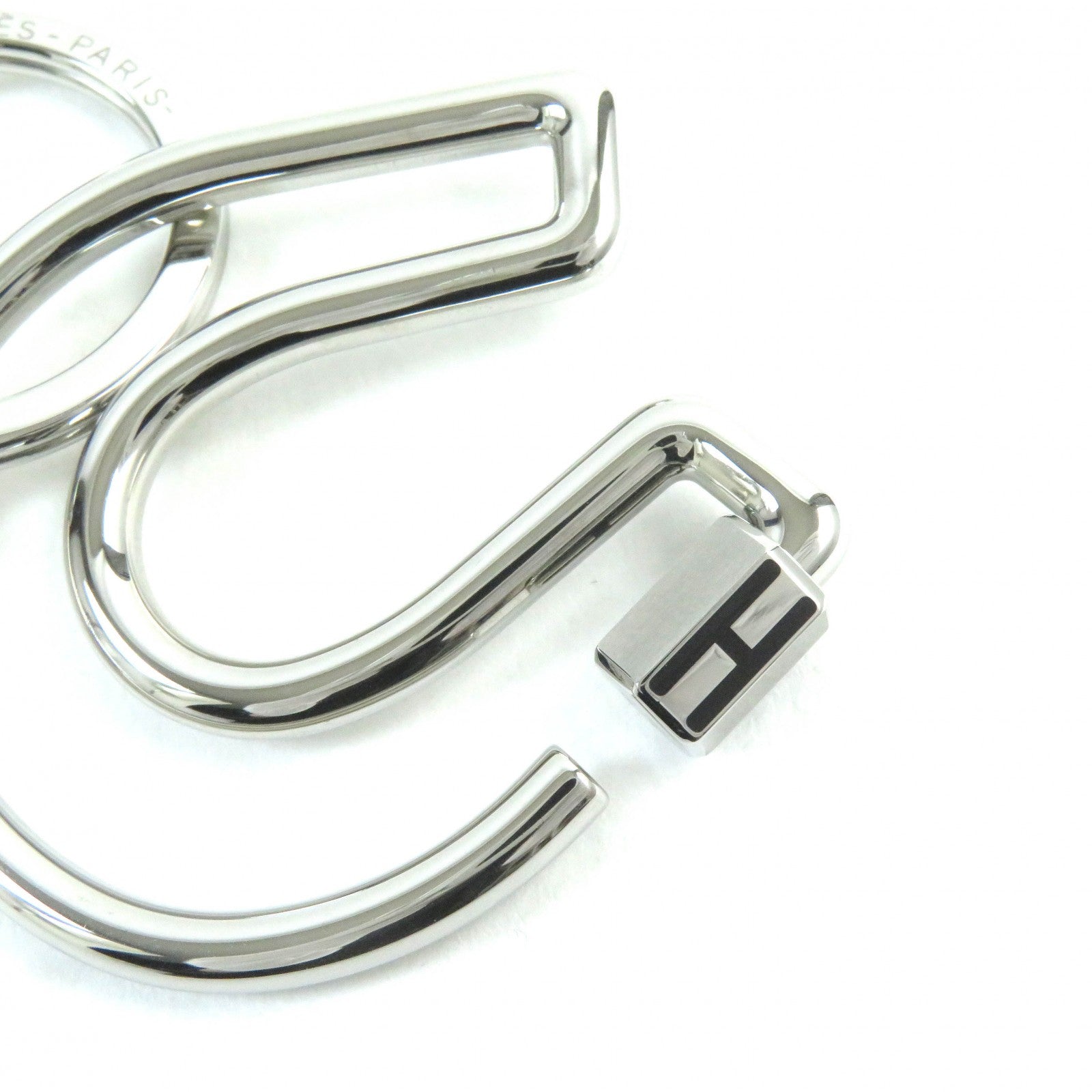 Hermes Silver Keyring H Logo Horseshoe Motif