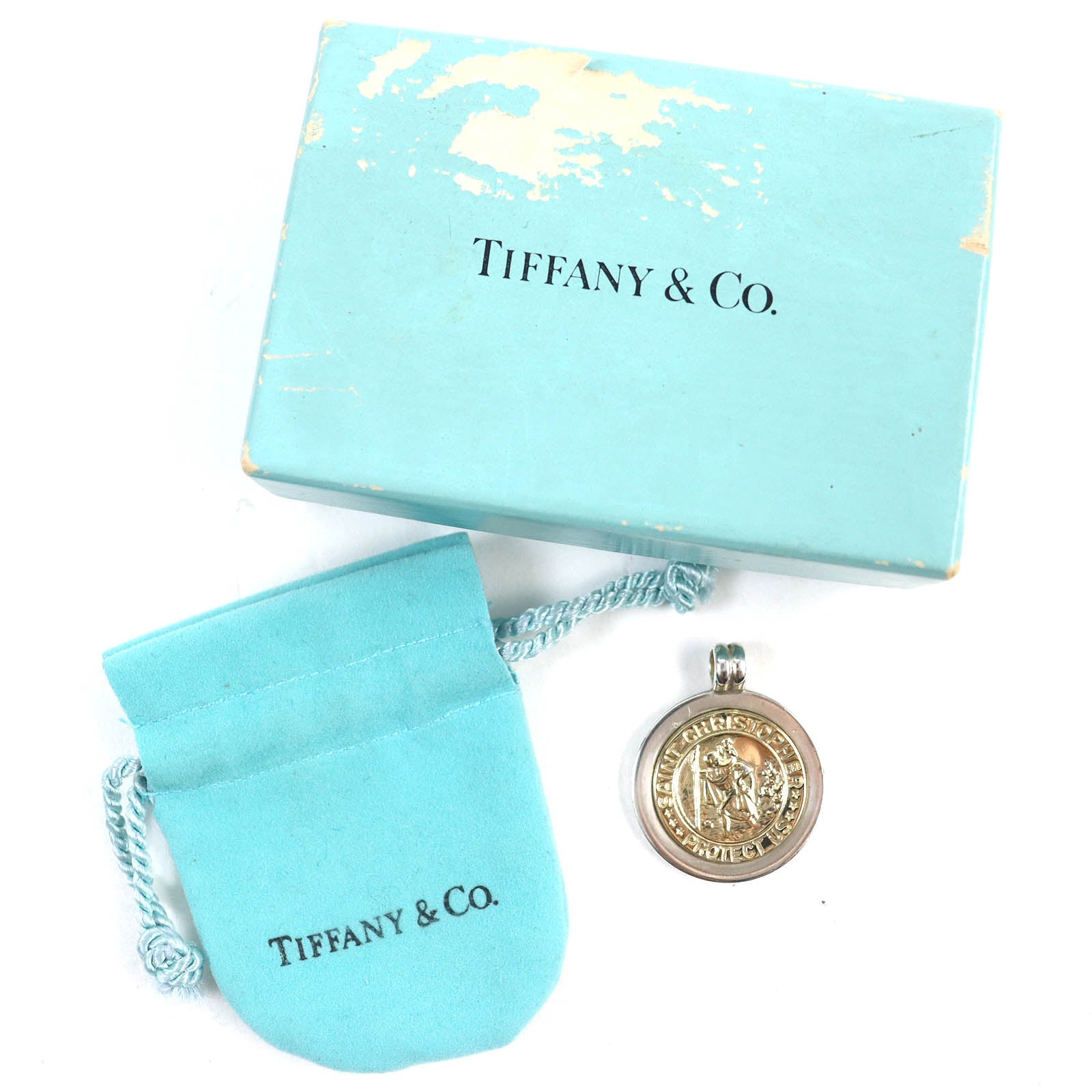 Tiffany & Co Saint Christopher Coin Pendant SV925