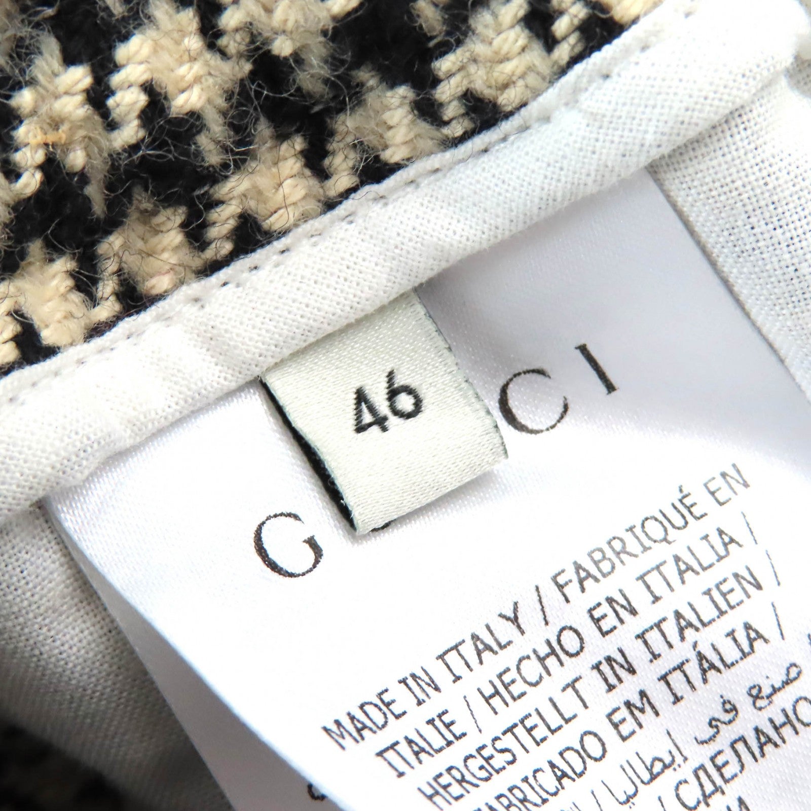 Gucci GG Logo Houndstooth Jacquard Shorts