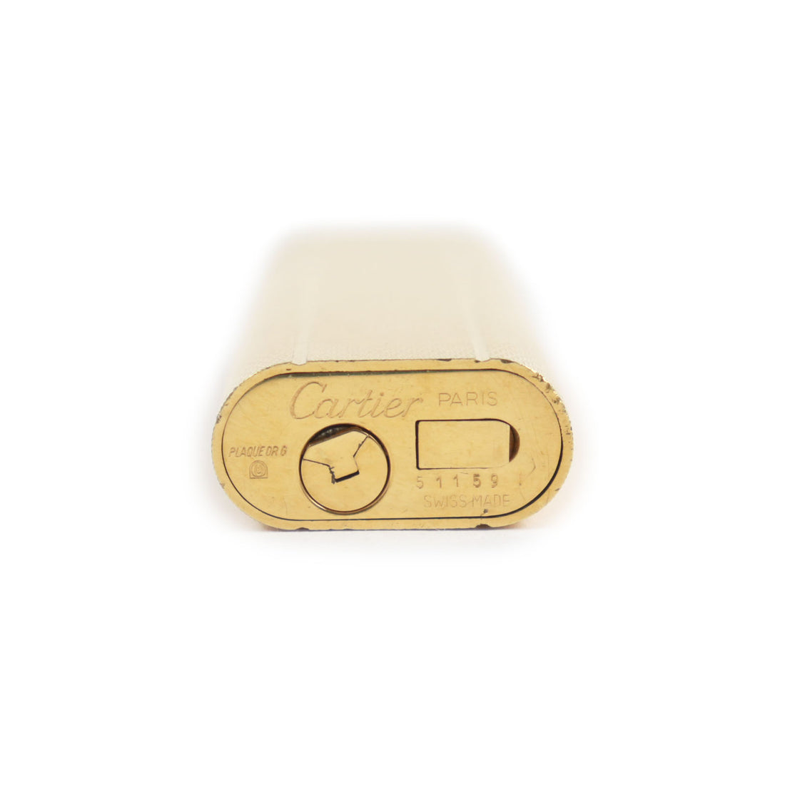 Cartier Oval Pattern Roller Lighter Gold