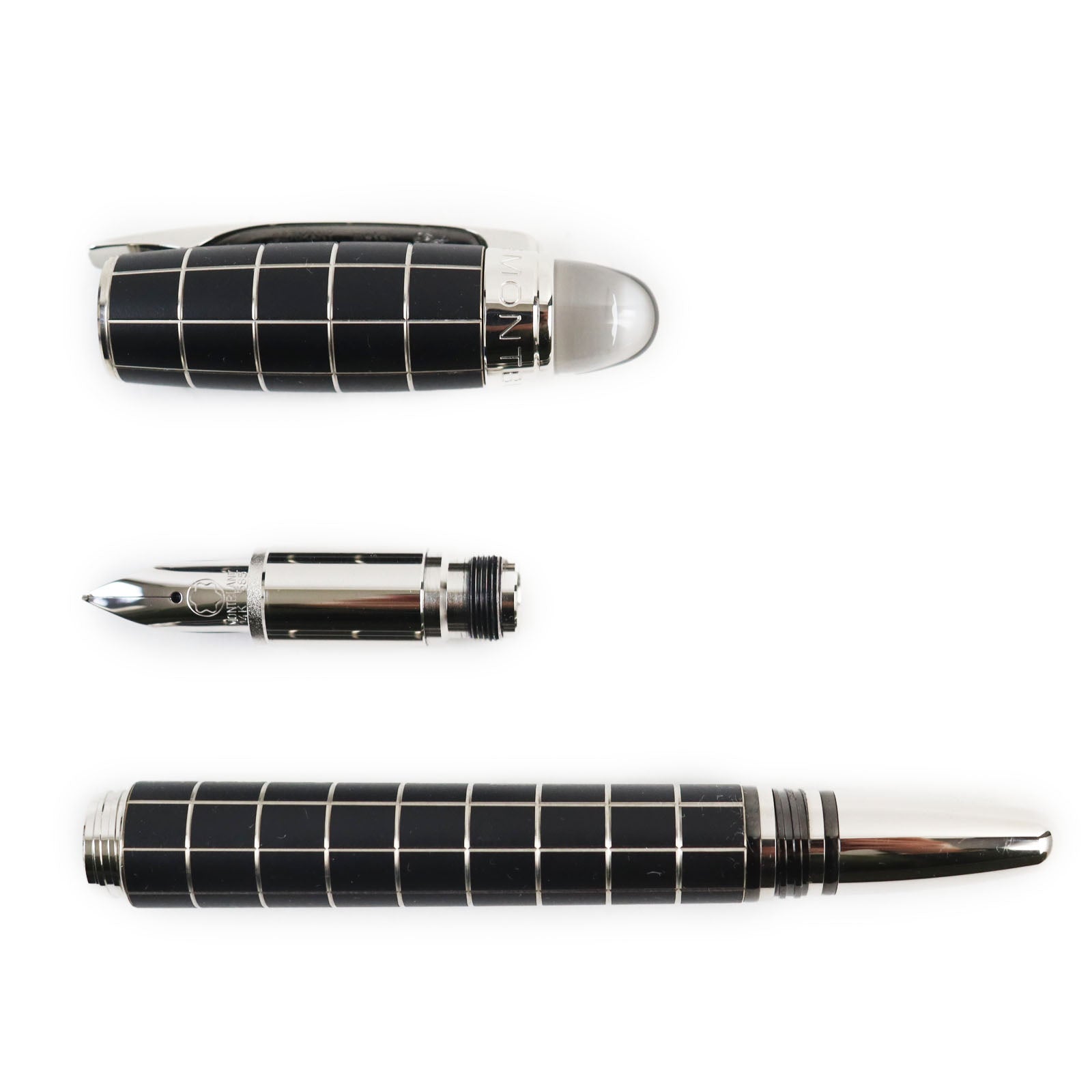 Montblanc Starwalker K14 Fountain Pen Black Silver