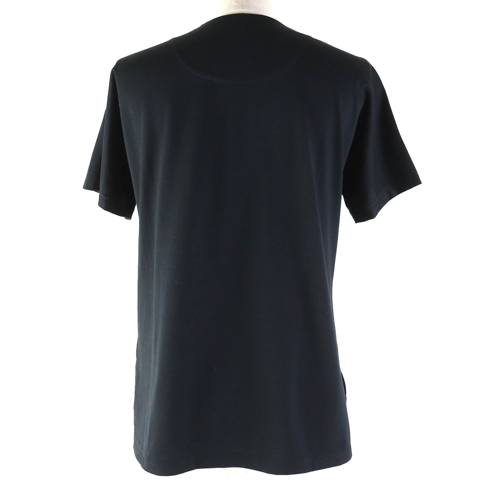 Hermes Cotton Pocket Embroidery T-Shirt Black