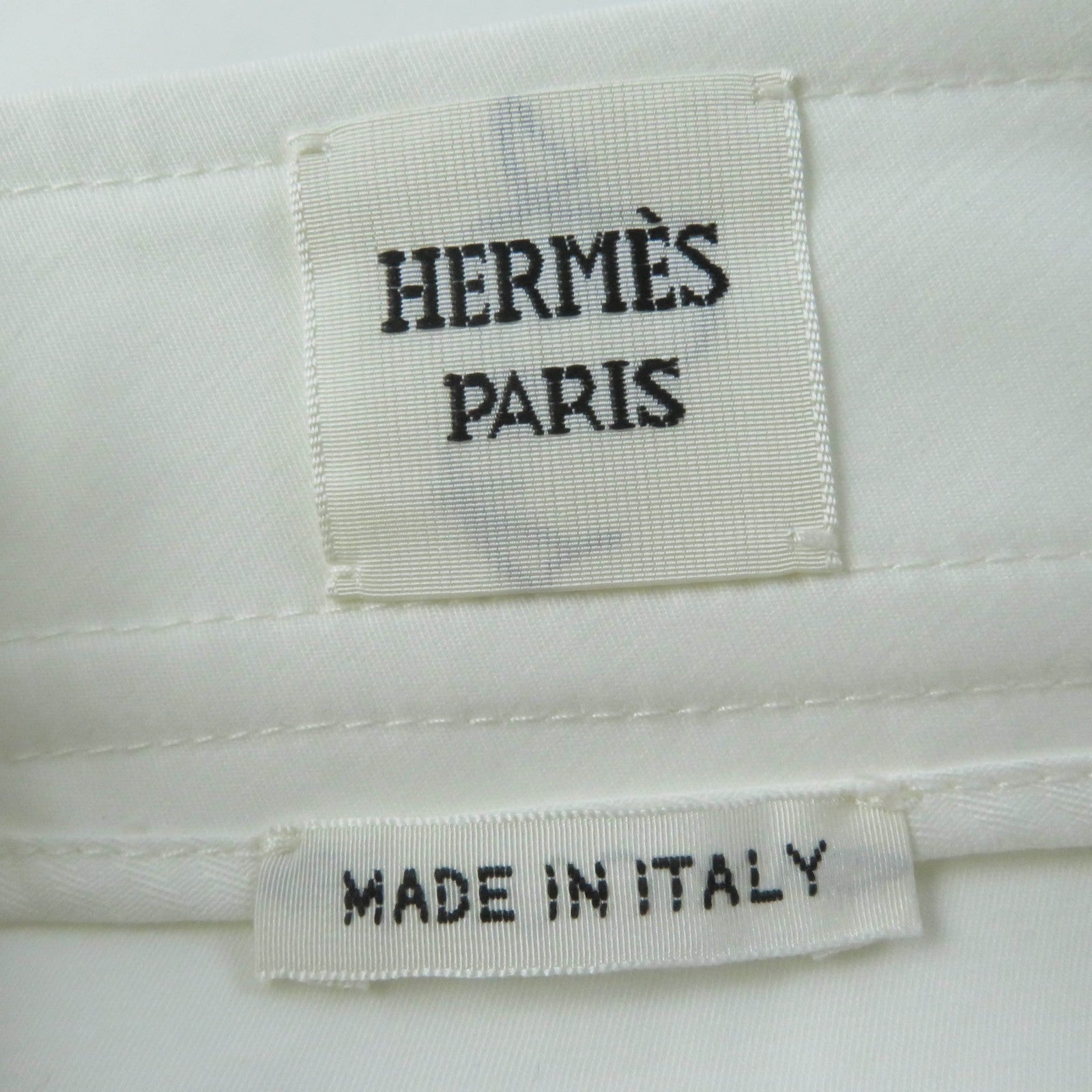 HERMES Women's Center Press Pants White 38