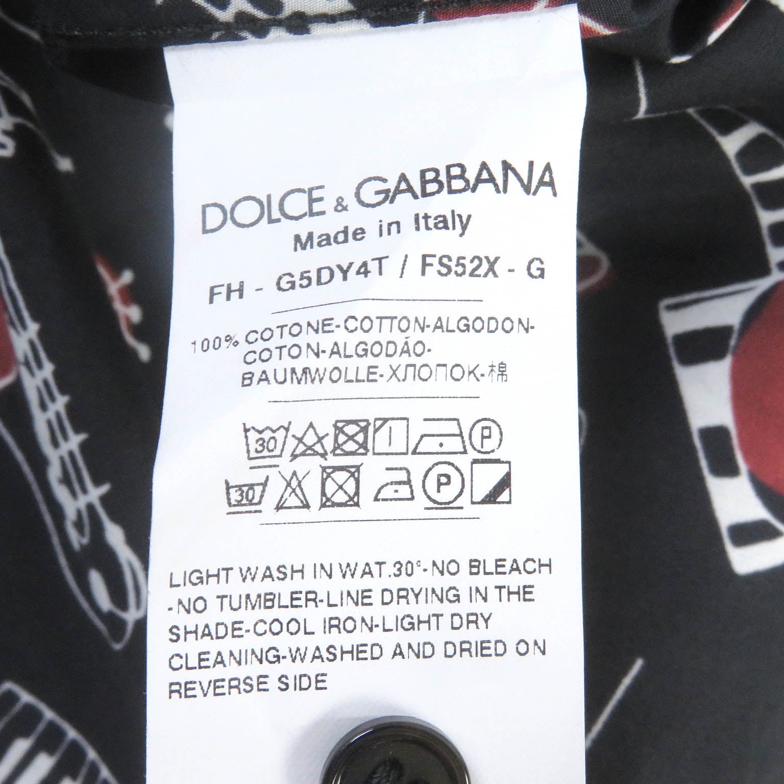 Dolce & Gabbana Cotton Long Sleeve Shirt Black