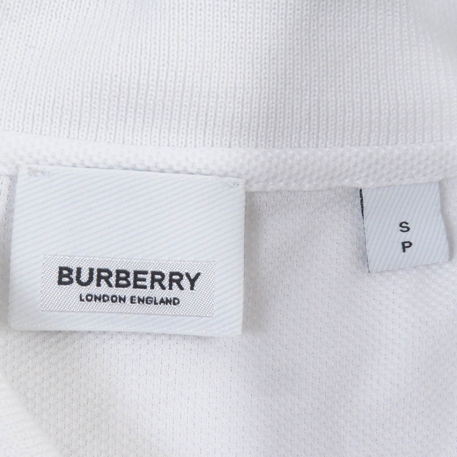 Burberry Cotton Logo Polo Shirt White S