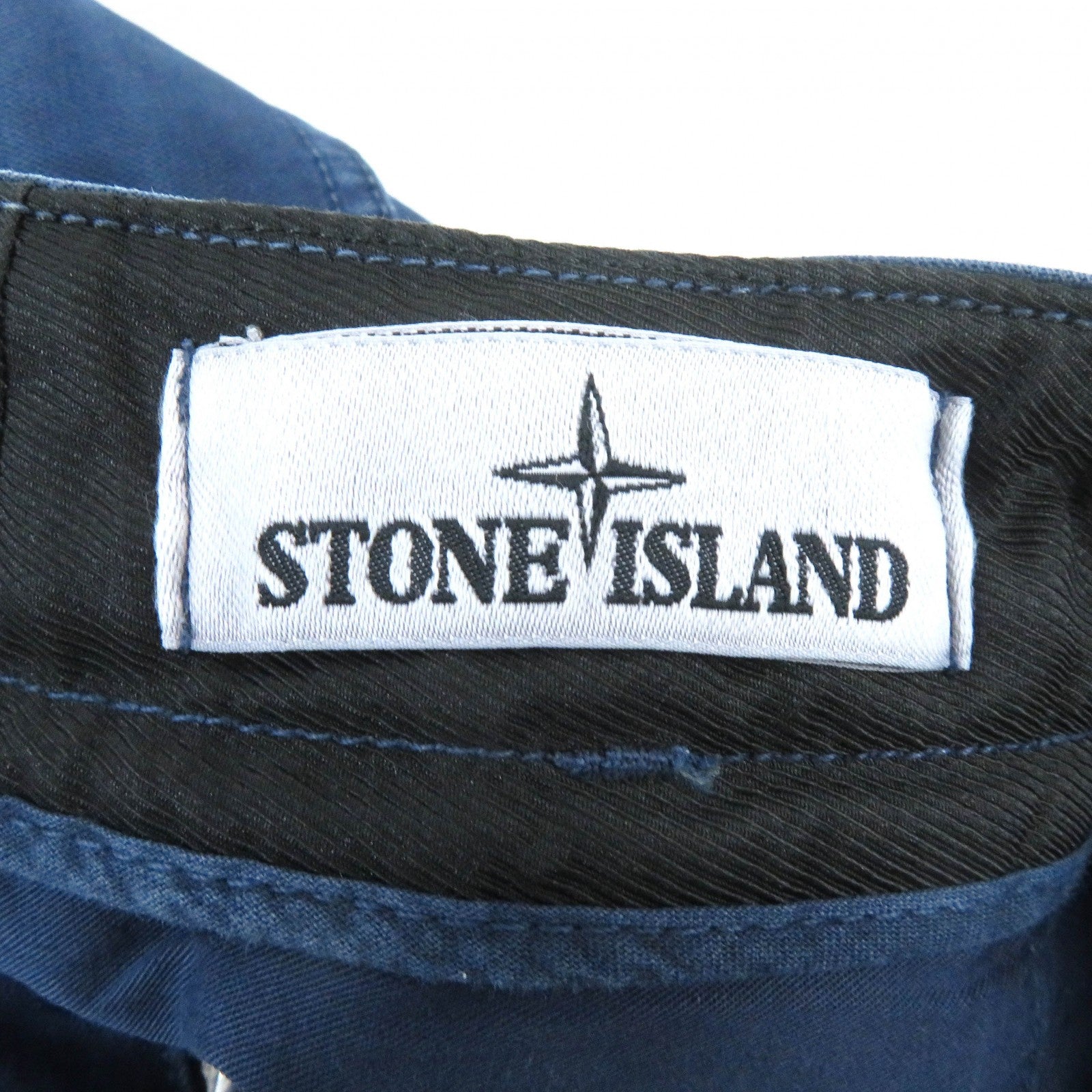 Stone Island Logo Slim Cargo Pants Blue W29