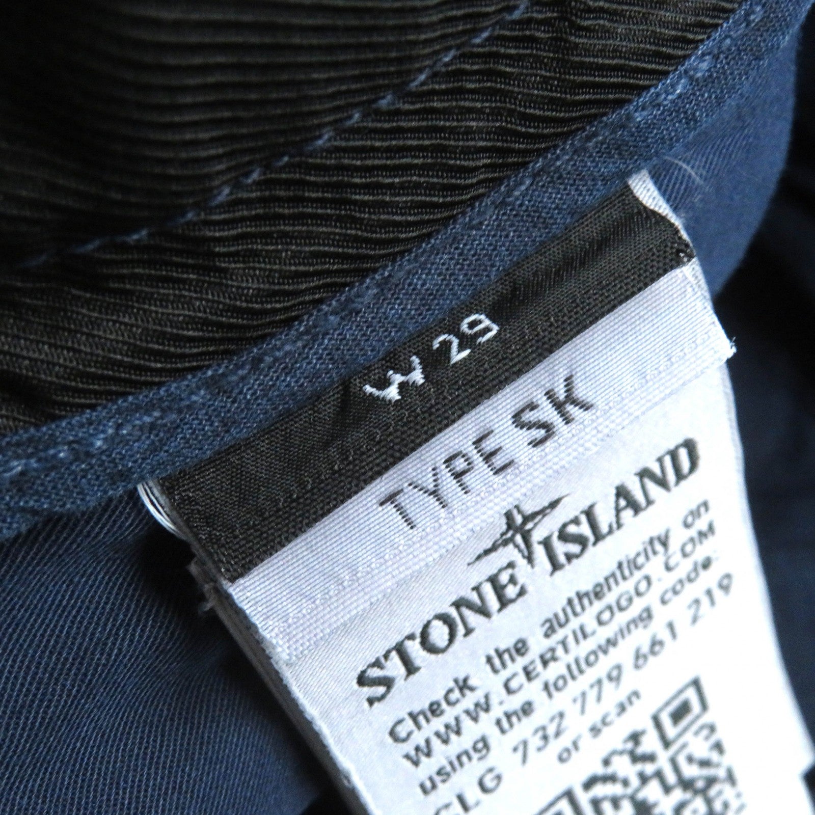 Stone Island Logo Slim Cargo Pants Blue W29