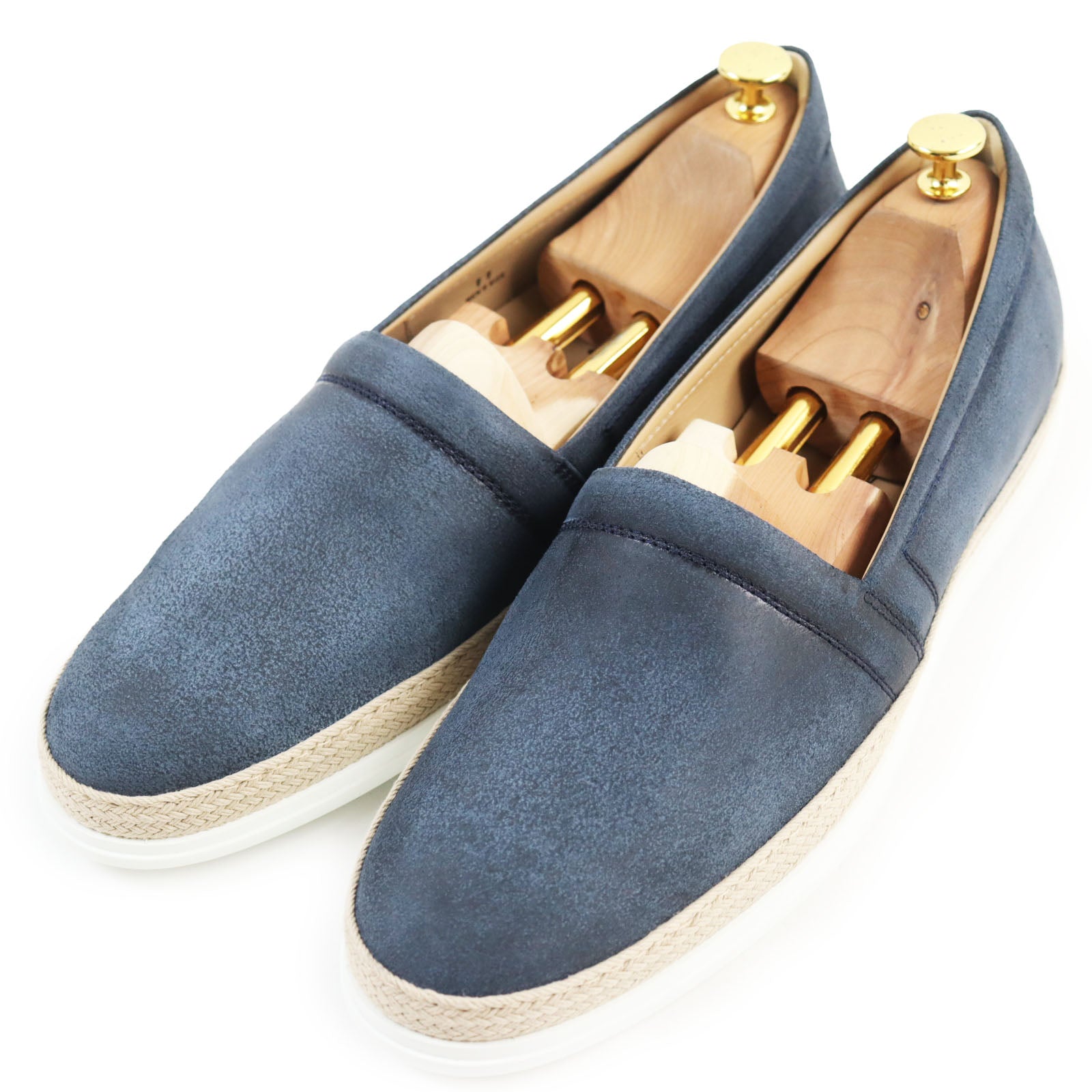 Tod's Leather Slip-on Navy Shoes