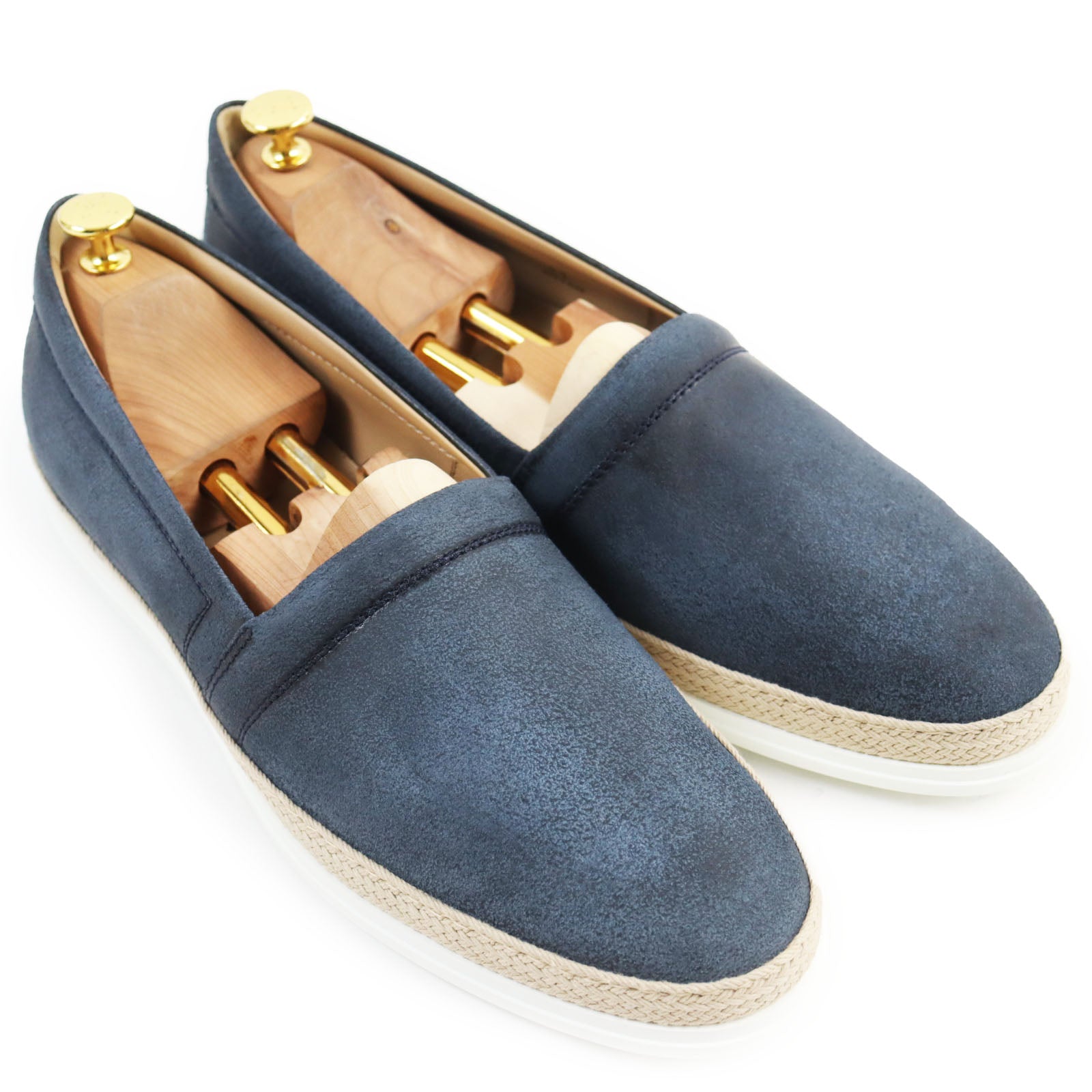 Tod's Leather Slip-on Navy Shoes