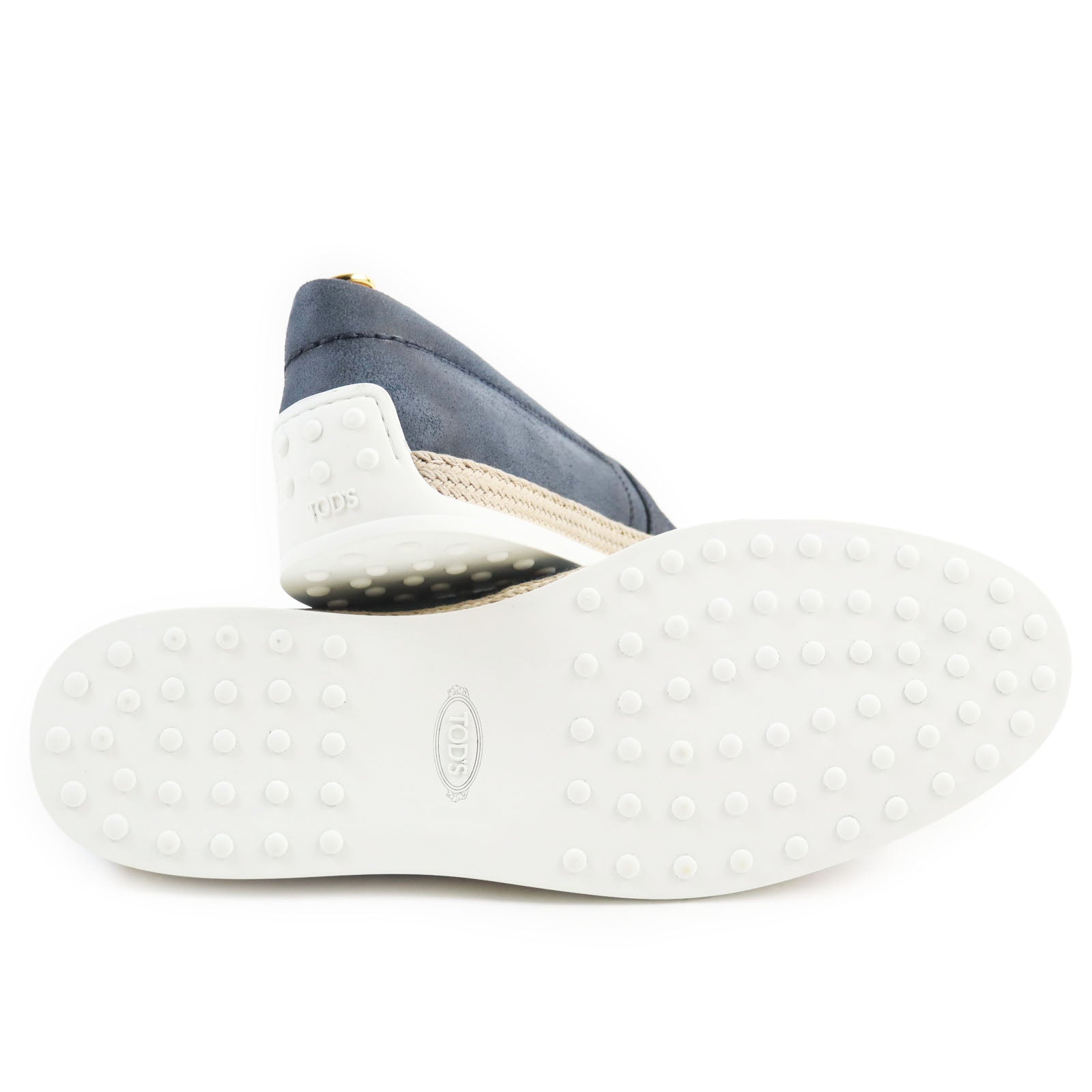 Tod's Leather Slip-on Navy Shoes