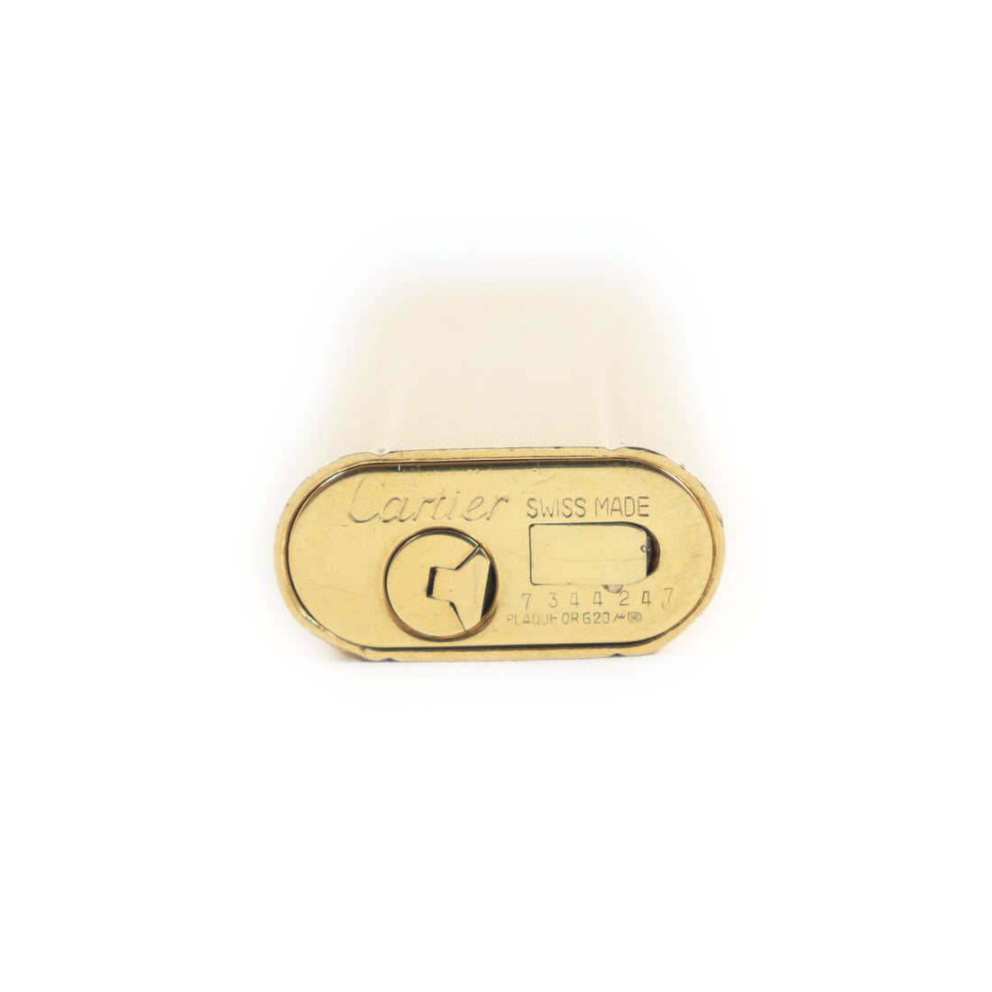 Cartier Oval Pattern Roller Lighter Gold