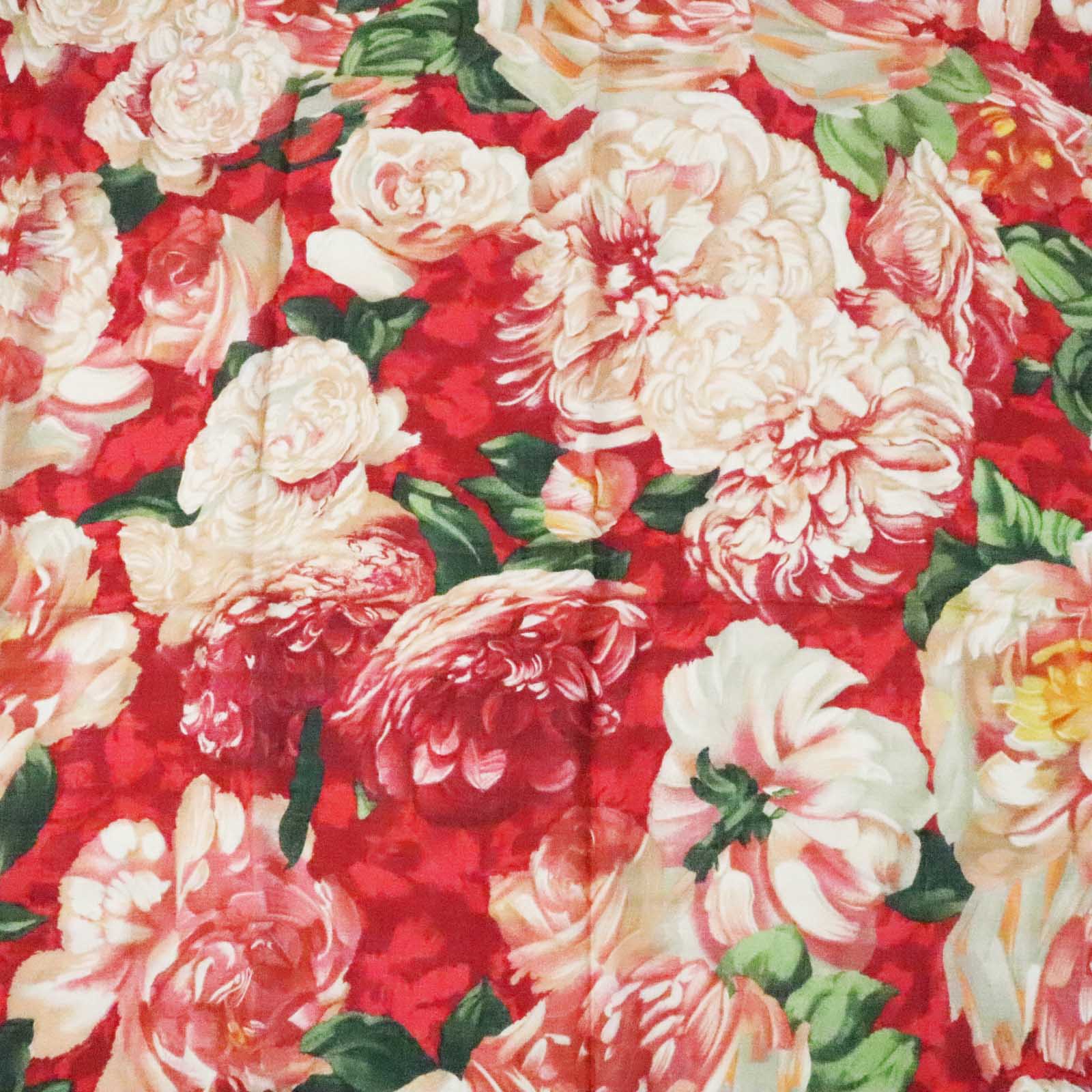 Gucci Wool Silk Flower Print Scarf