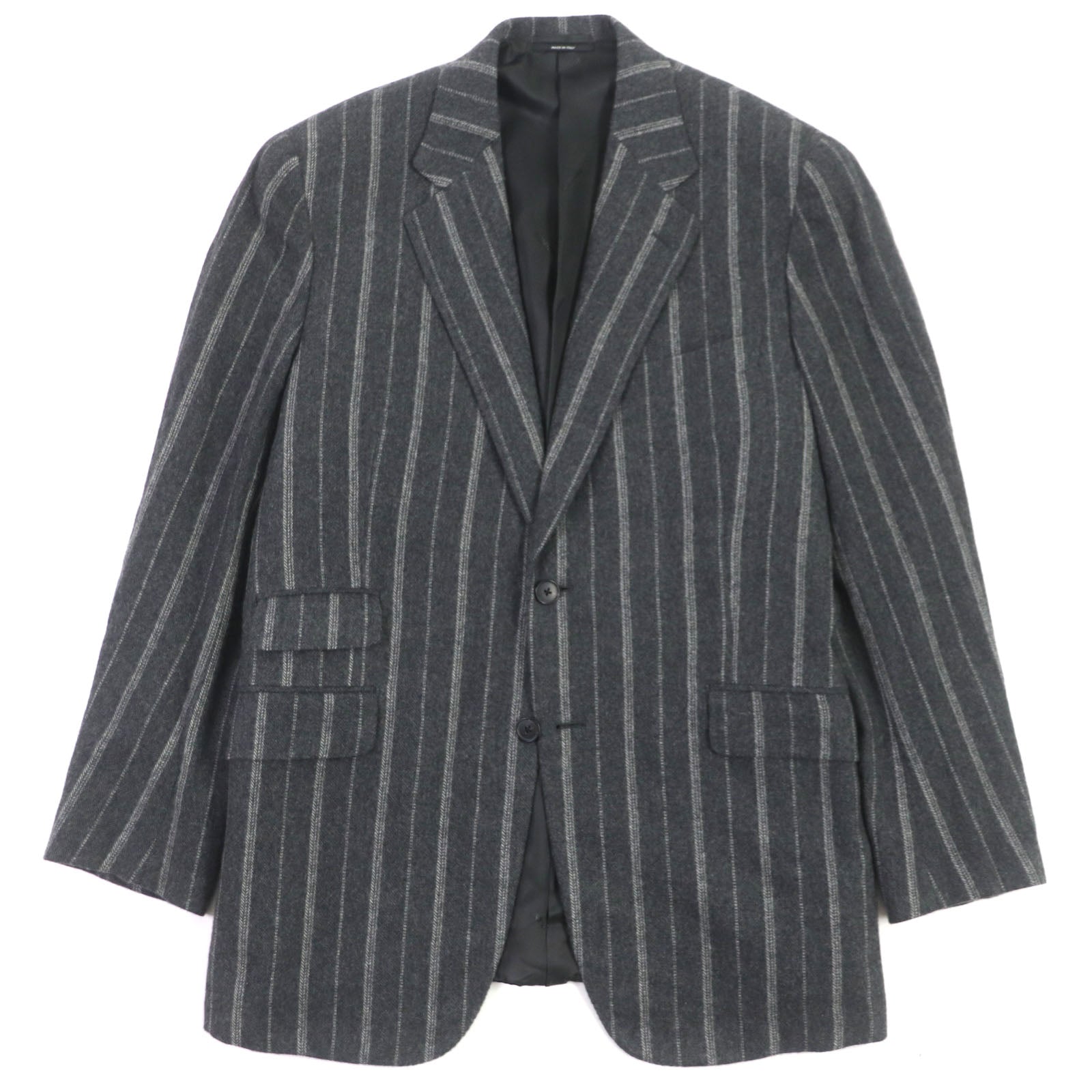 HERMES Cashmere Stripe Jacket Gray 52