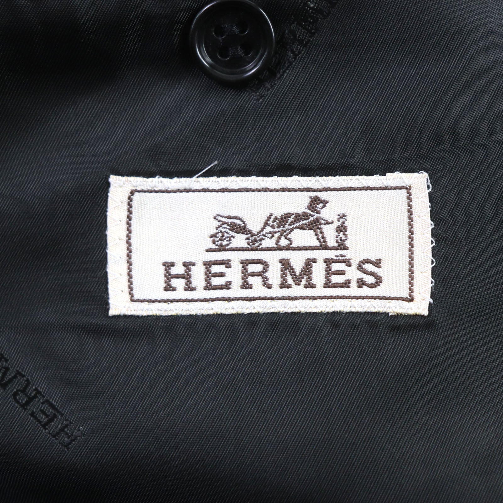 HERMES Cashmere Stripe Jacket Gray 52