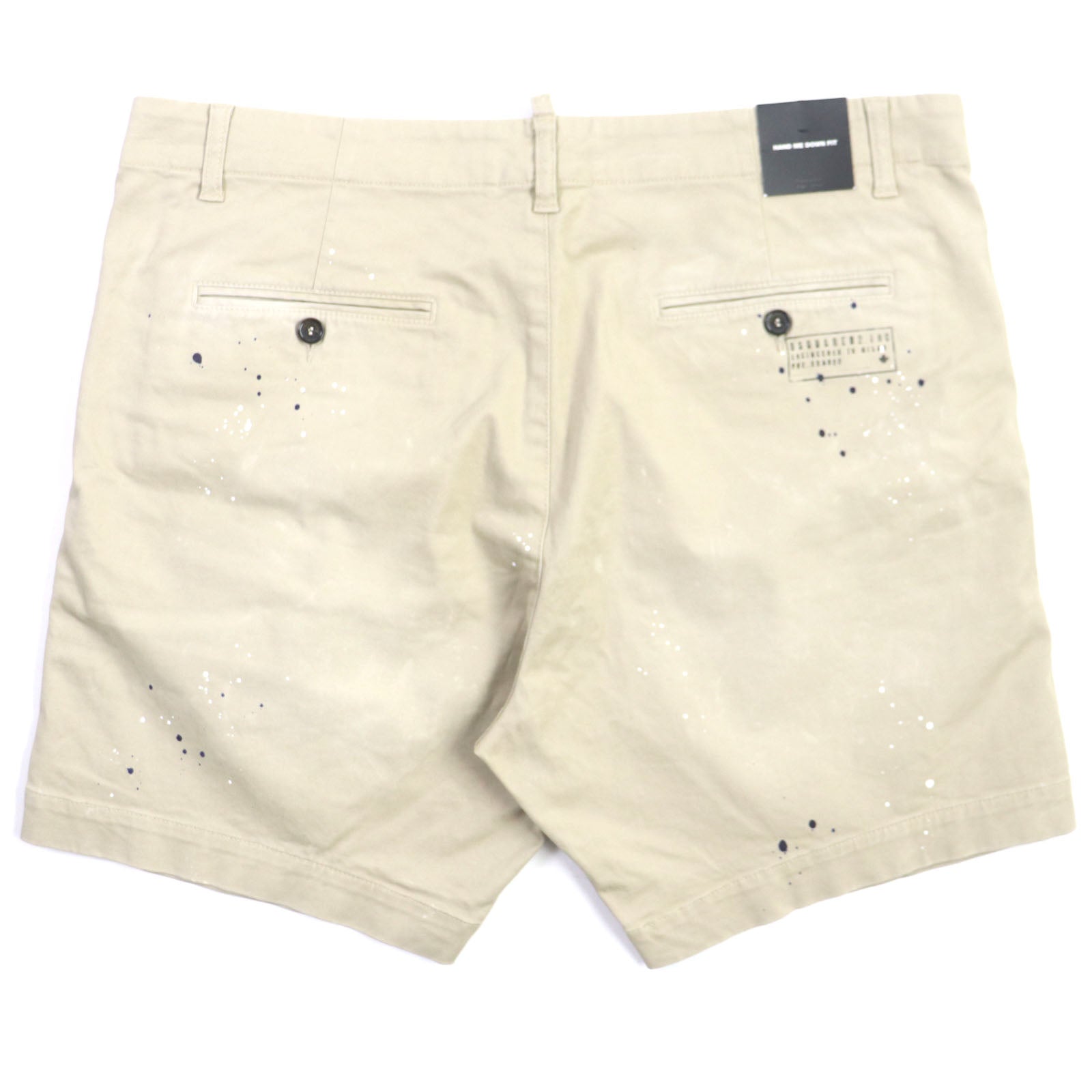 DSQUARED2 Cotton Polyurethane Shorts Beige