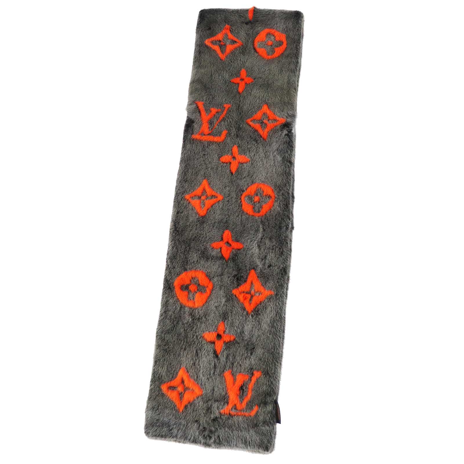 Louis Vuitton Monogram Scarf Dark Gray