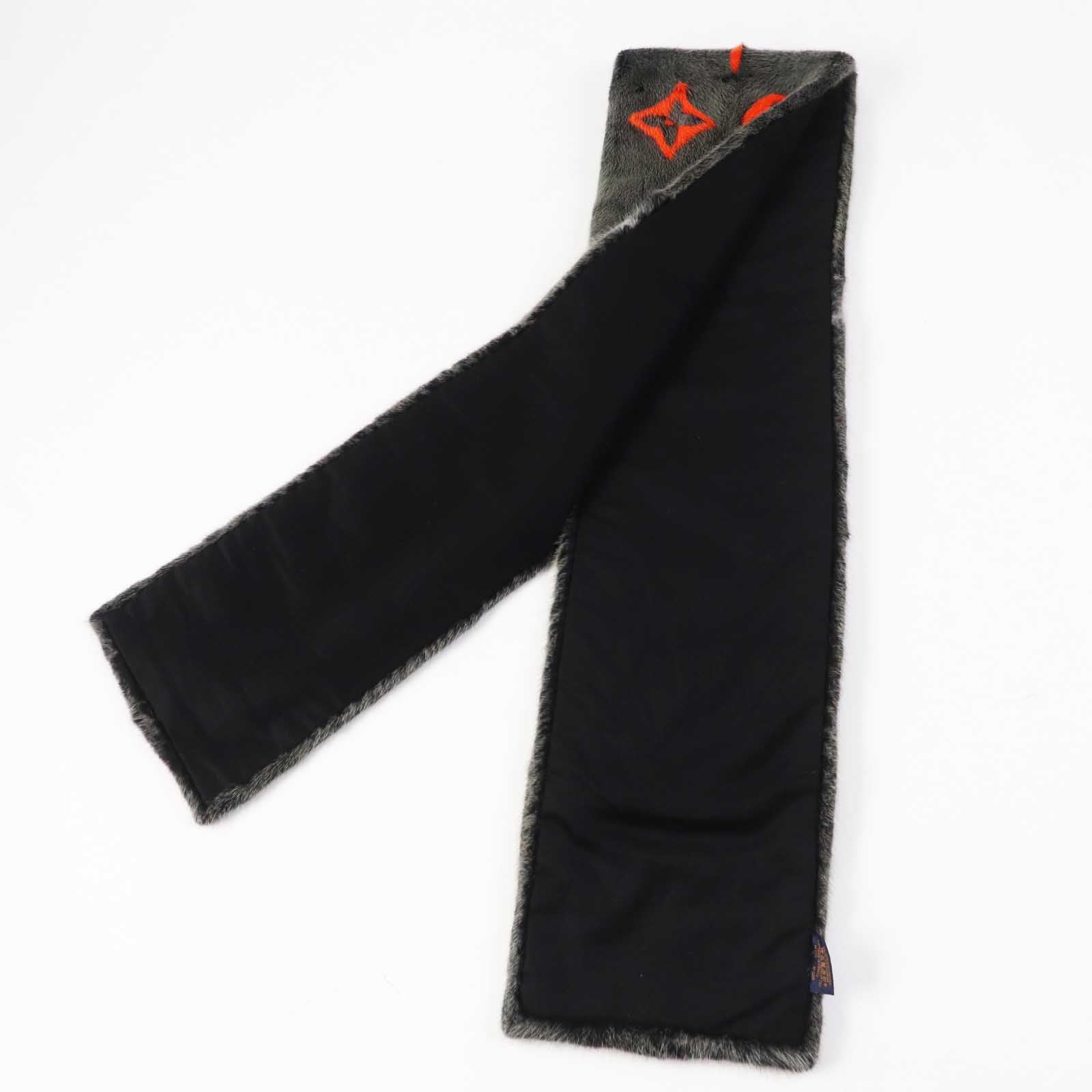 Louis Vuitton Monogram Scarf Dark Gray