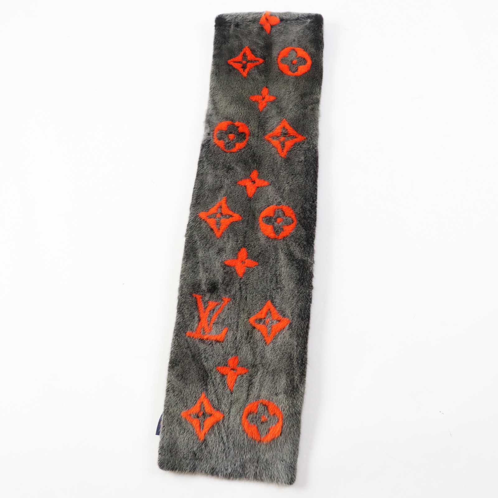 Louis Vuitton Monogram Scarf Dark Gray