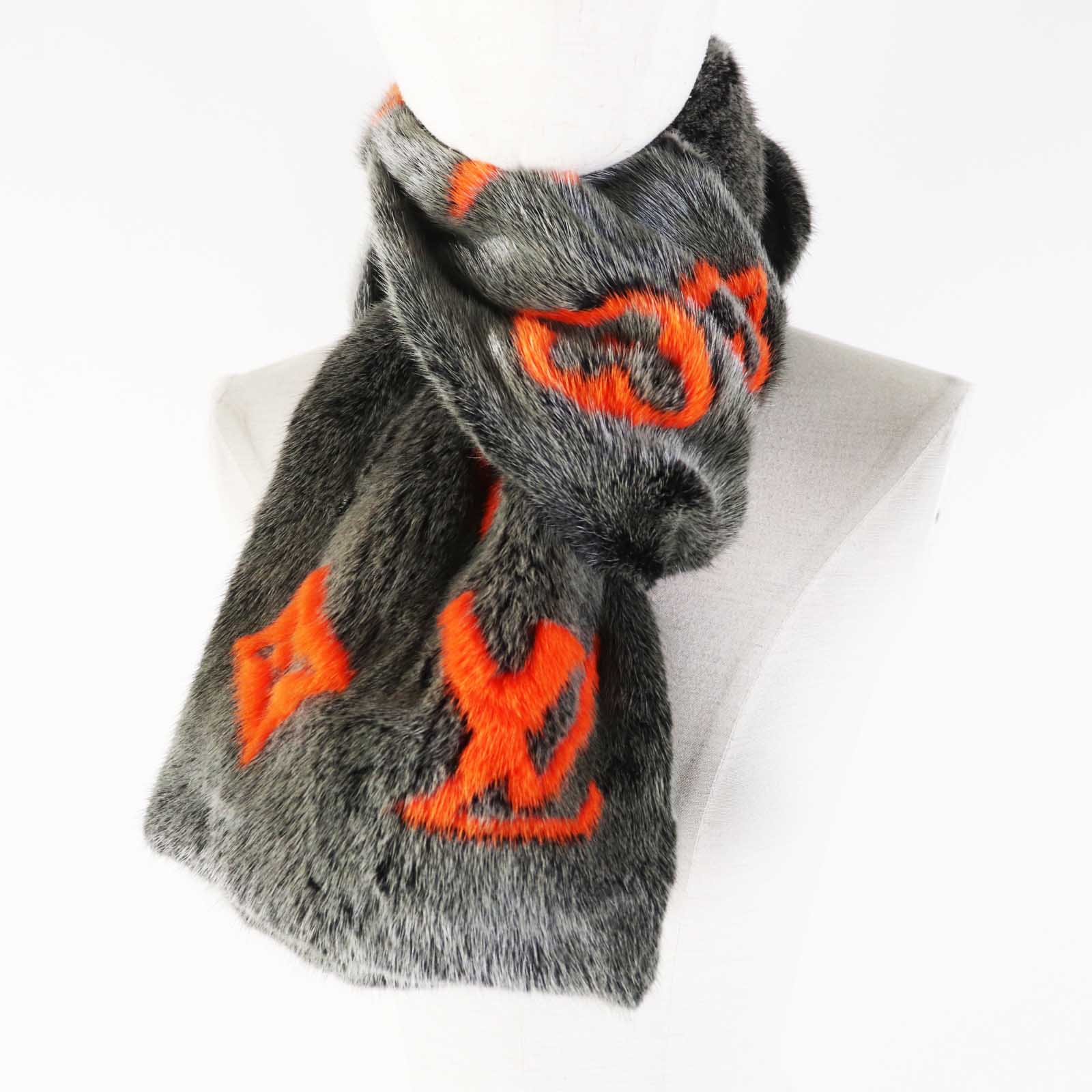 Louis Vuitton Monogram Scarf Dark Gray