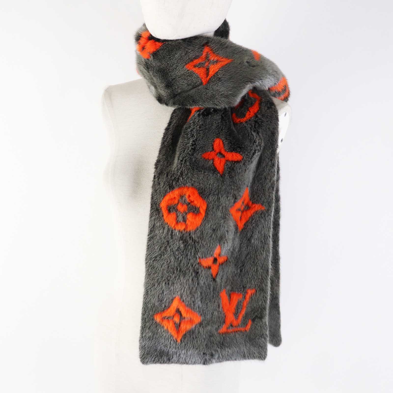 Louis Vuitton Monogram Scarf Dark Gray