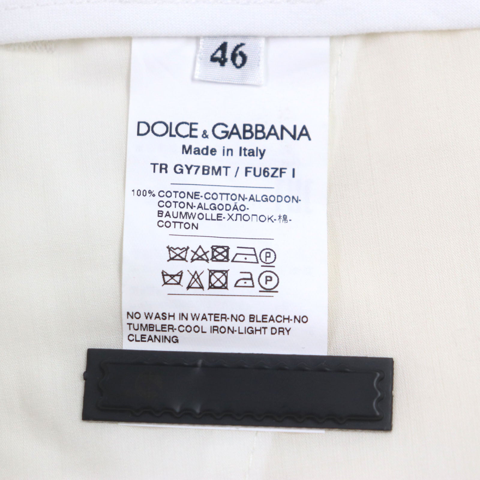 Dolce & Gabbana Cotton Pants Black 46 Men