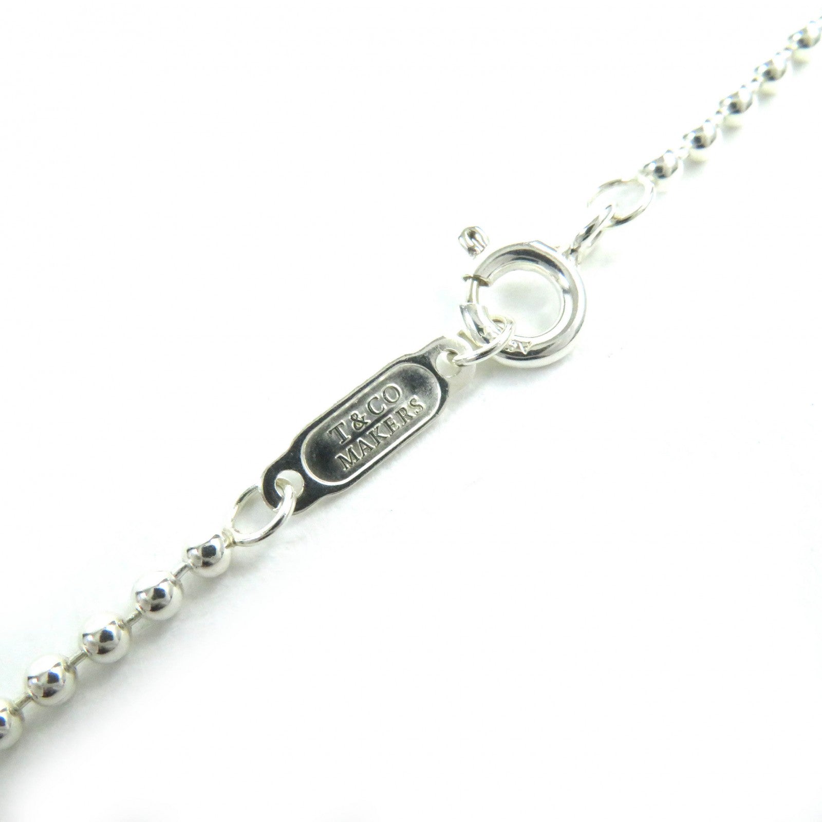 Tiffany & Co SV925 ID Tag Ball Chain Necklace