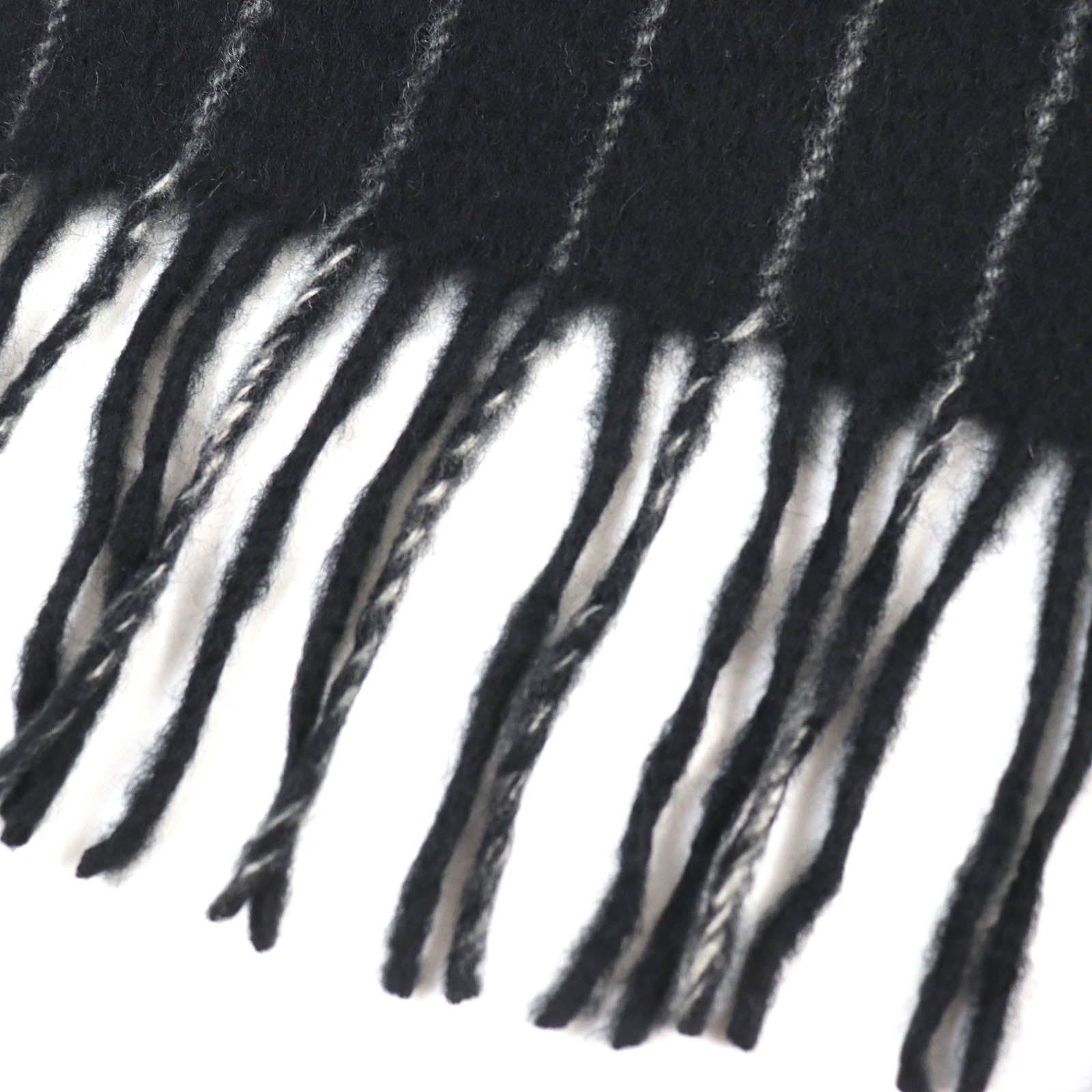 Paul Smith Cashmere Striped Fringe Scarf