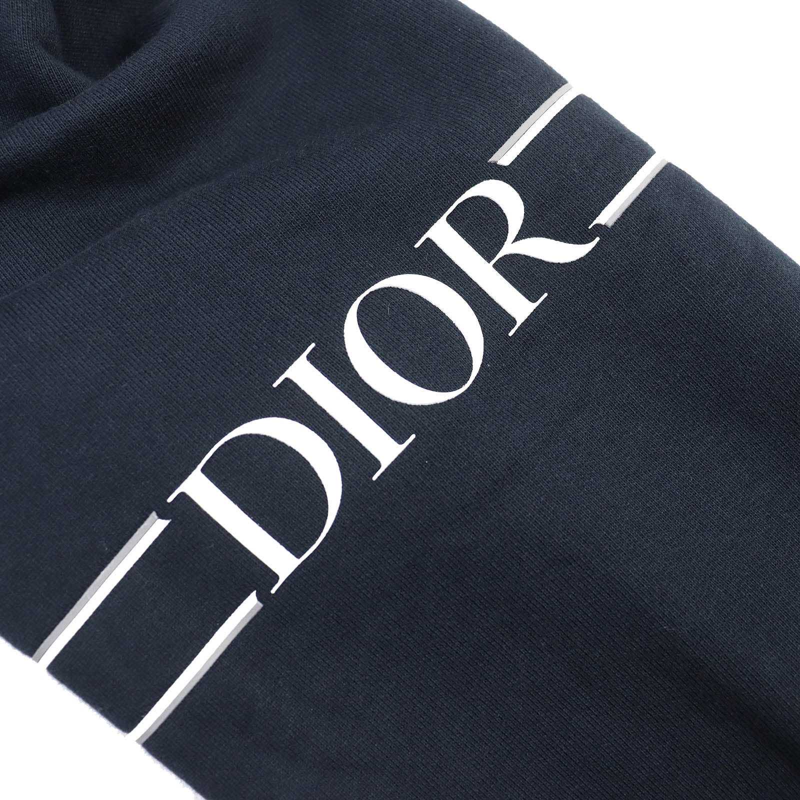 Dior Nylon Hooded Half Zip Layered Parker Navy S