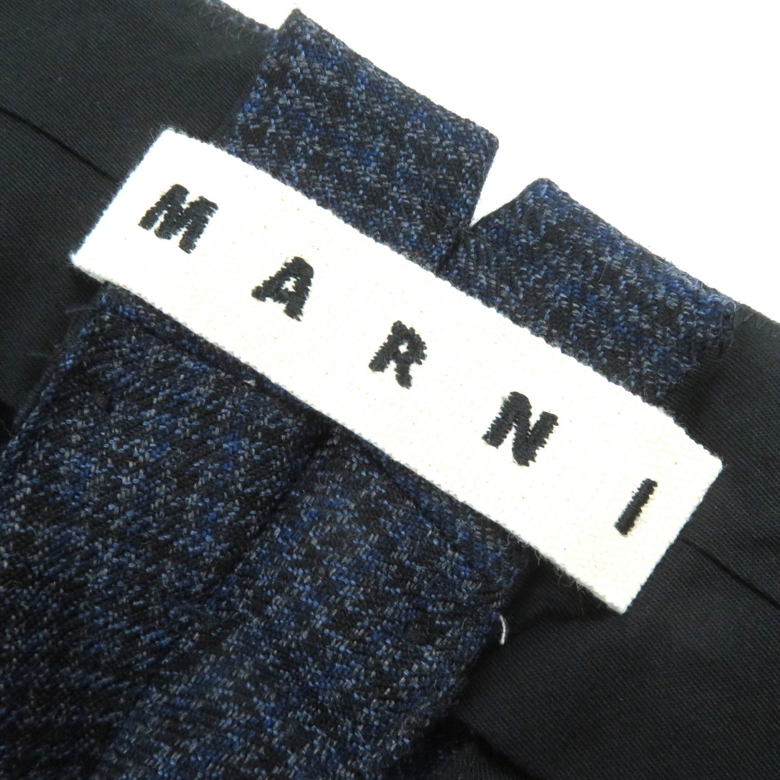 MARNI Virgin Wool Check Pants Khaki