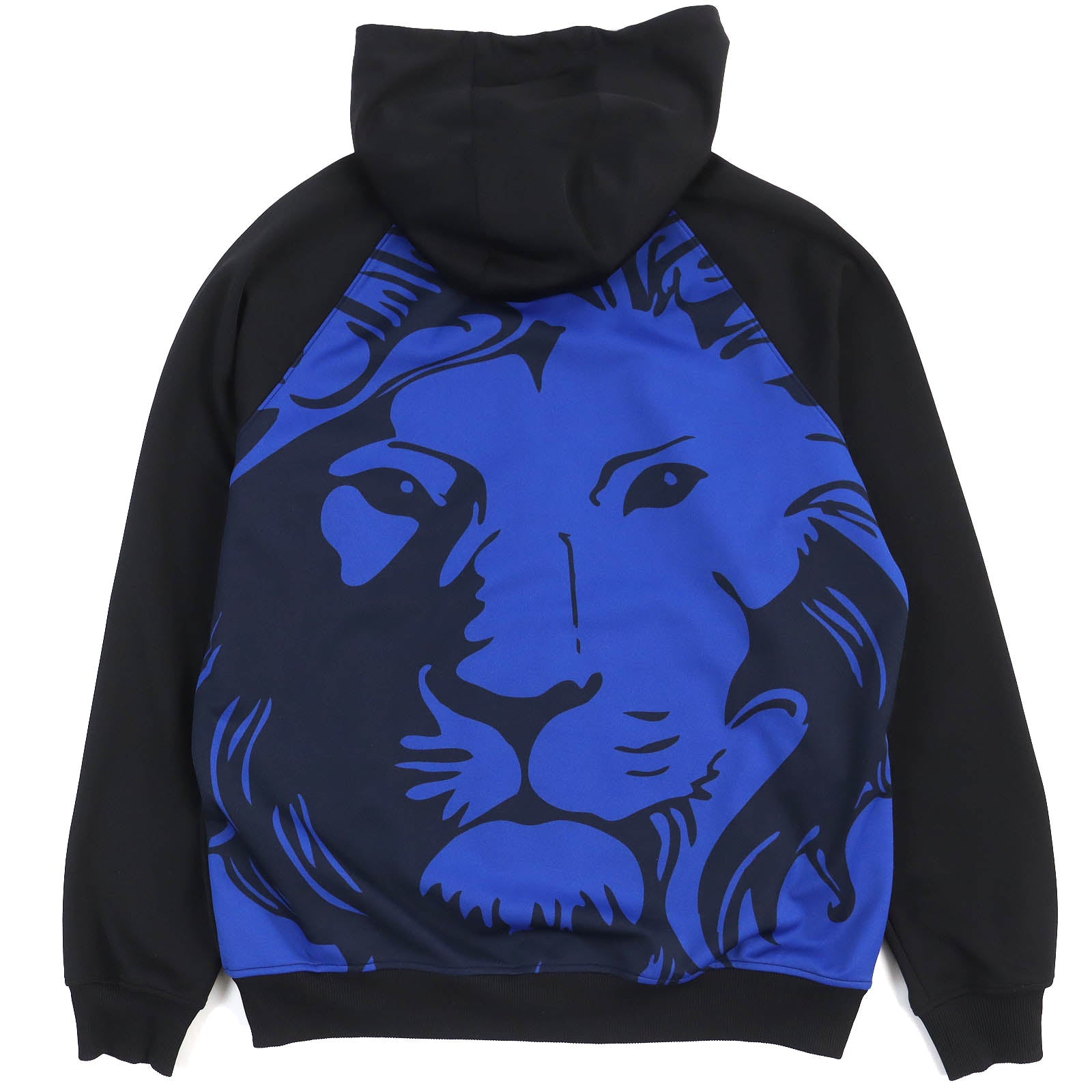 VERSUS VERSACE Lion Motif Zip Up Hoodie Black Blue S