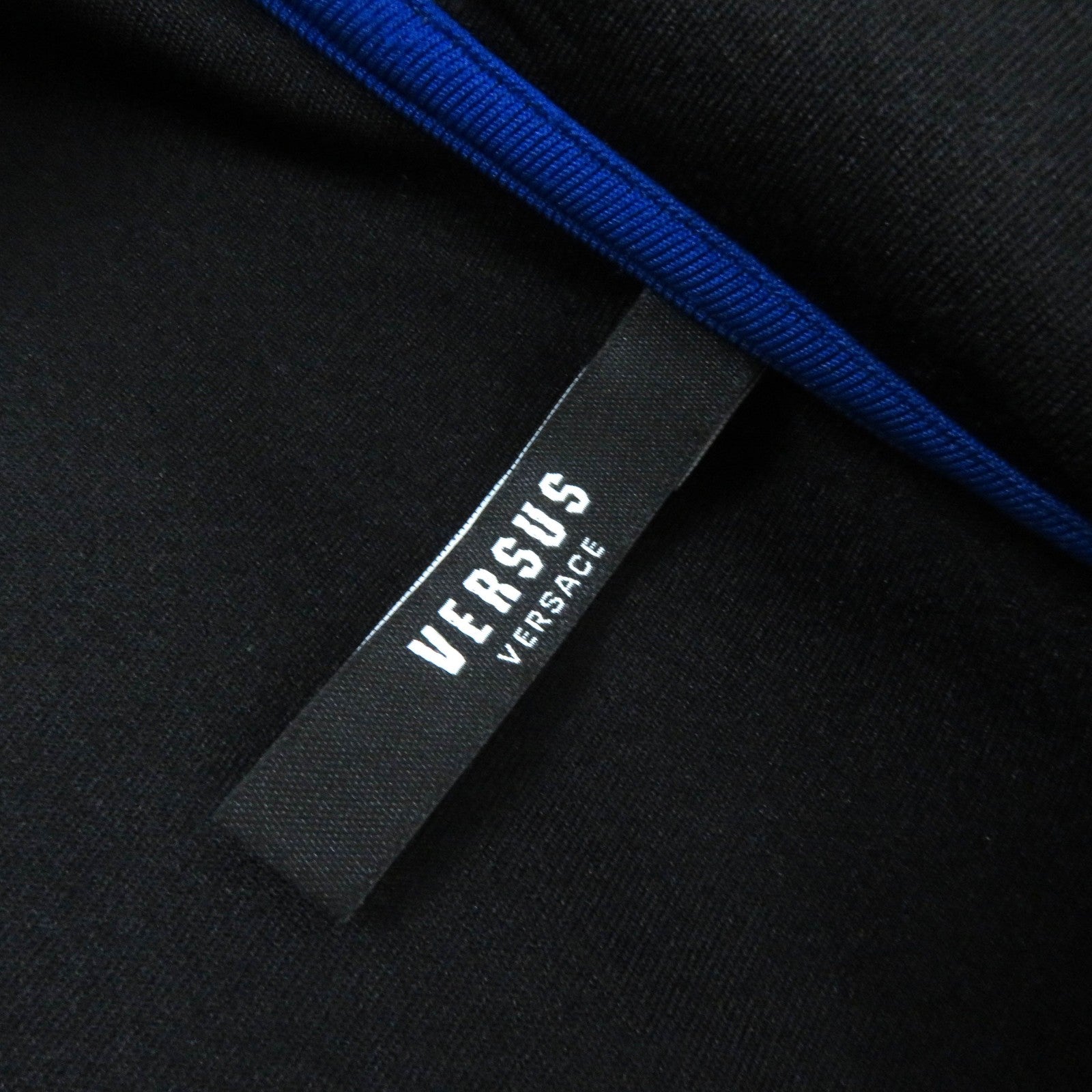 VERSUS VERSACE Lion Motif Zip Up Hoodie Black Blue S