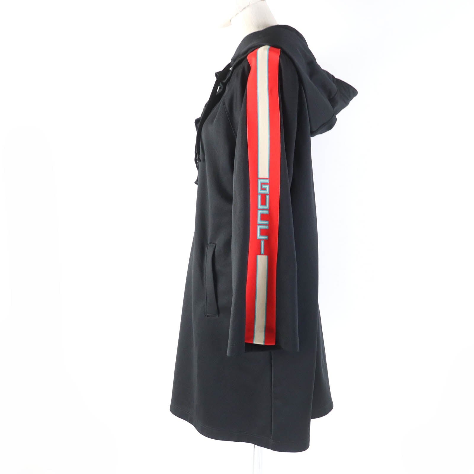 Gucci Armline Logo Half Zip Hooded Dress