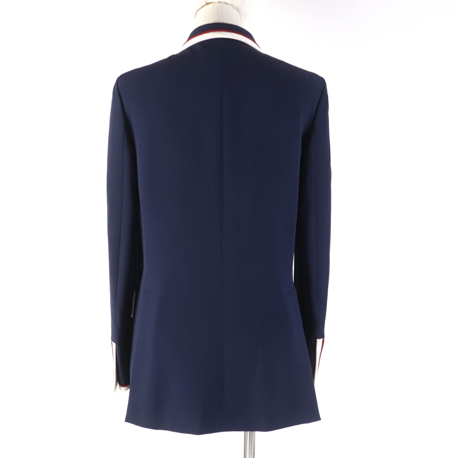 Gucci Silk Tailored Jacket Navy 42 Women