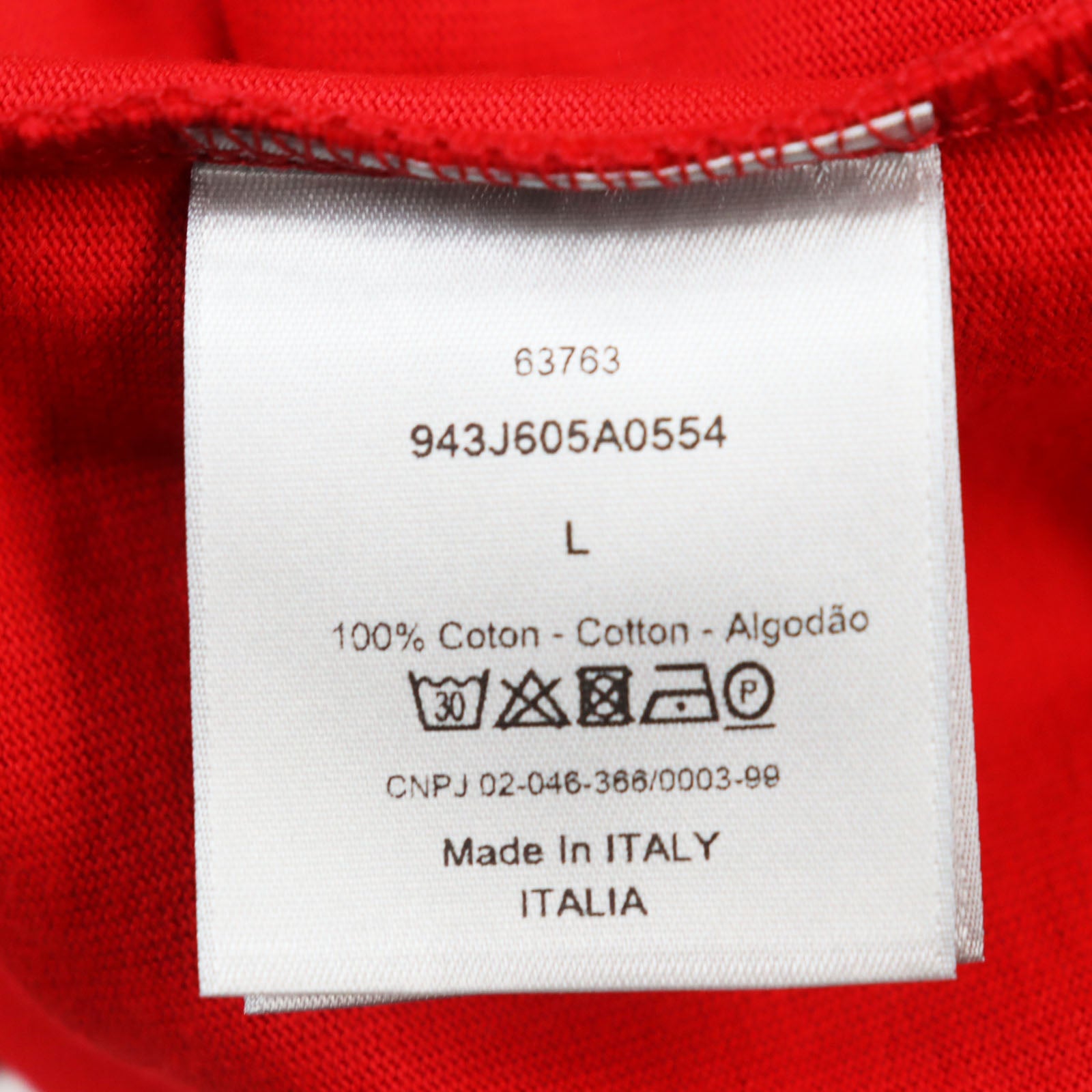 Dior Cotton T-Shirt Red L Italy