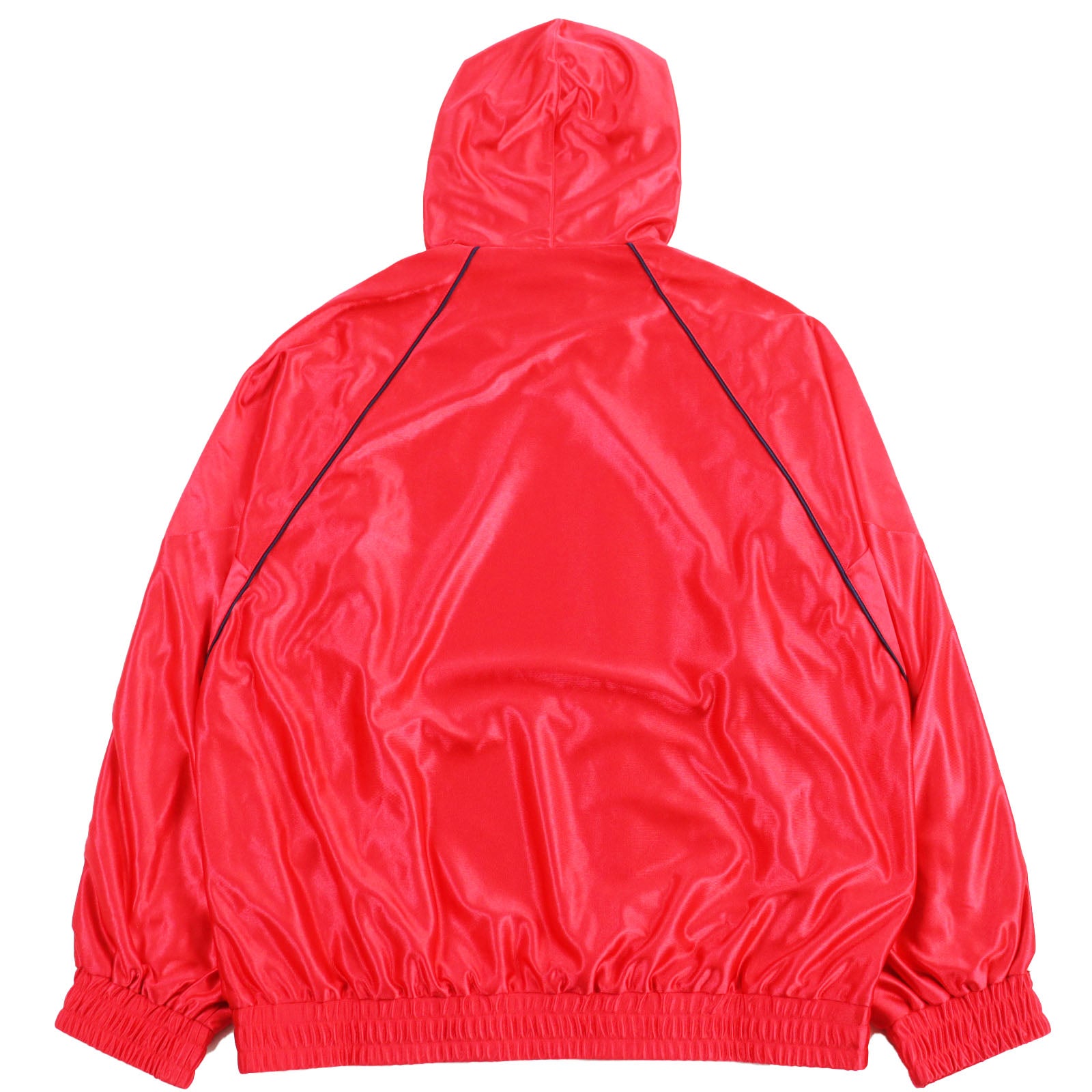 GUCCI Hooded Shiny Jersey Pullover Red M