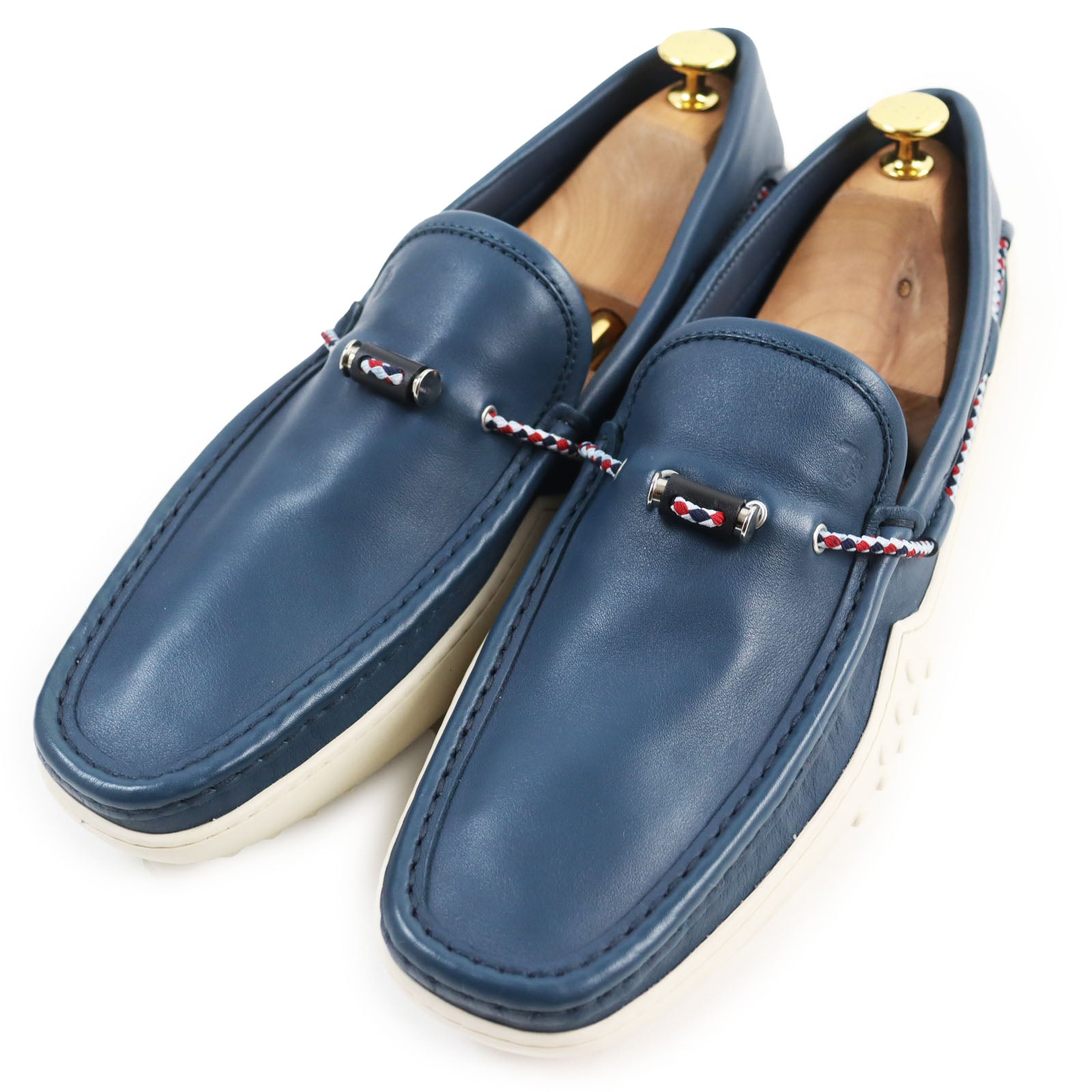 Tod's Leather Driving Shoes Navy 10.5