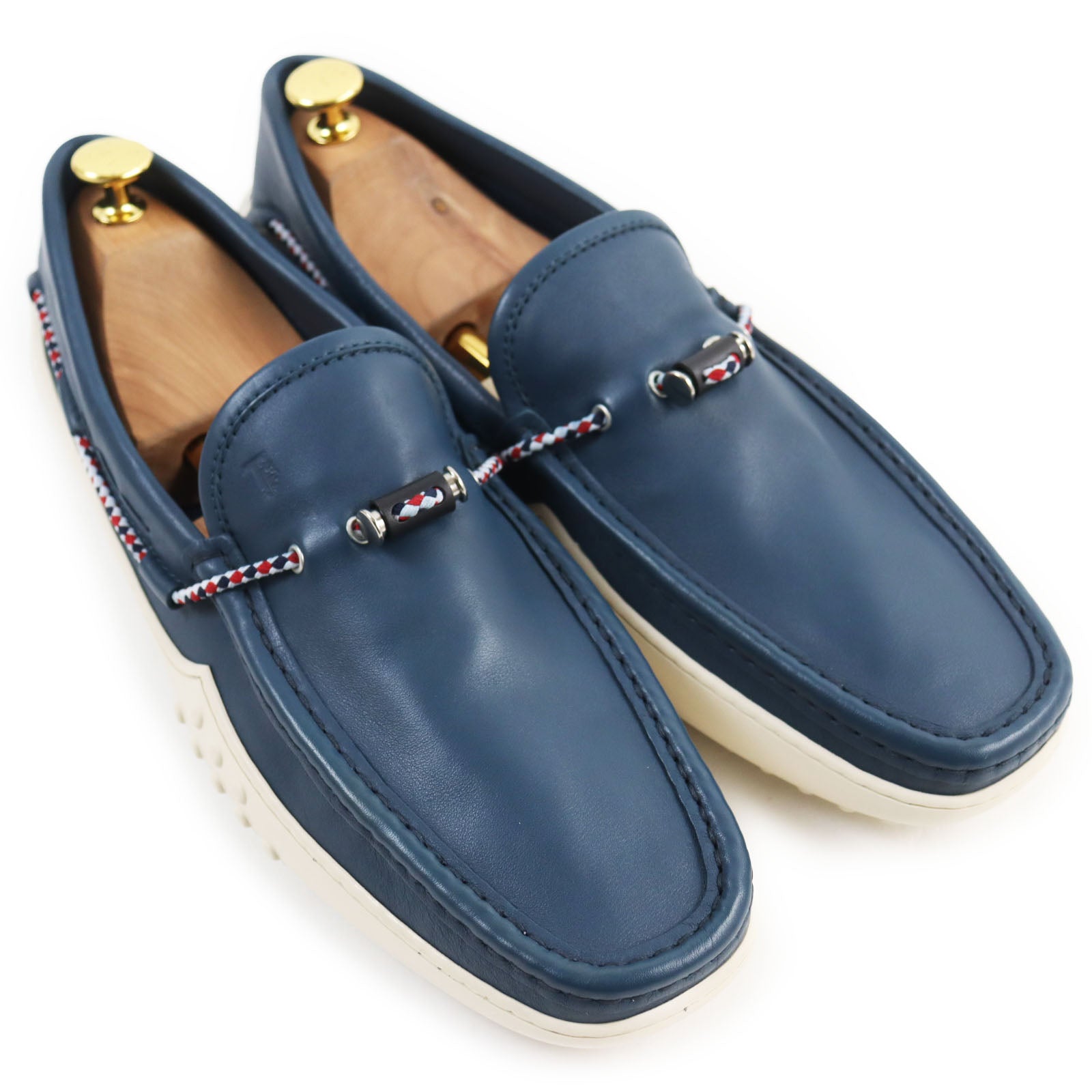 Tod's Leather Driving Shoes Navy 10.5