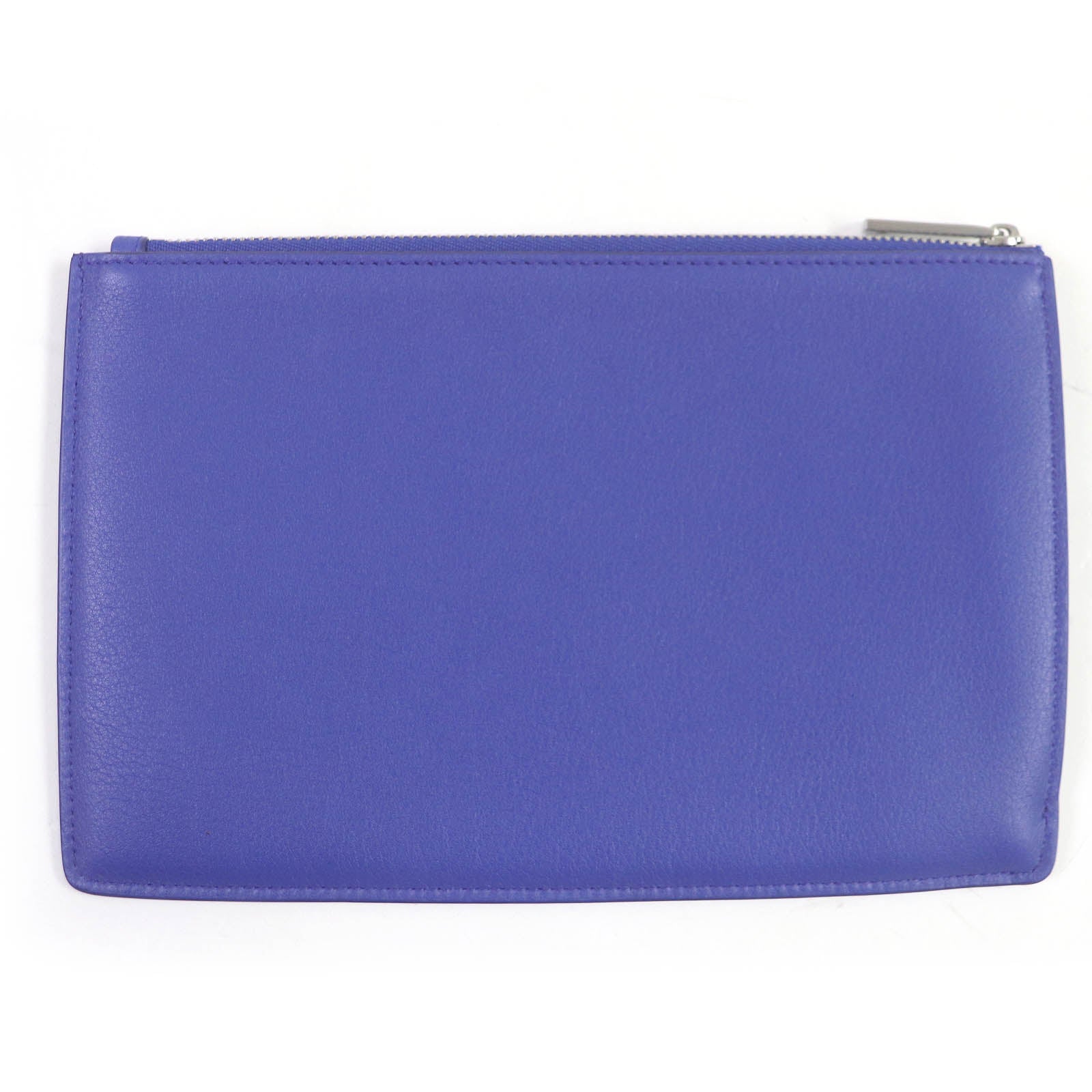 Salvatore Ferragamo Leather Logo Pouch Blue