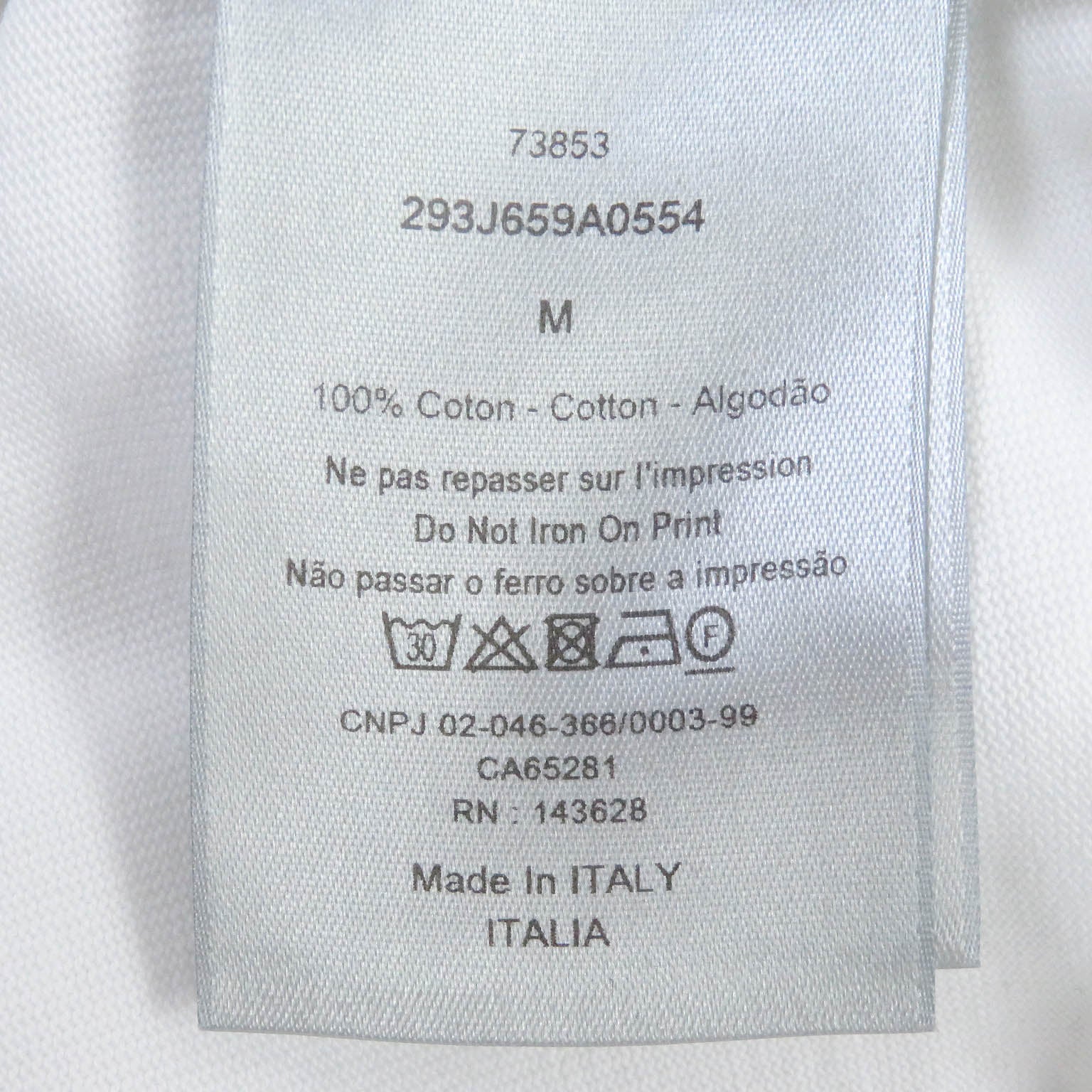 Dior Cotton Logo T-shirt White M