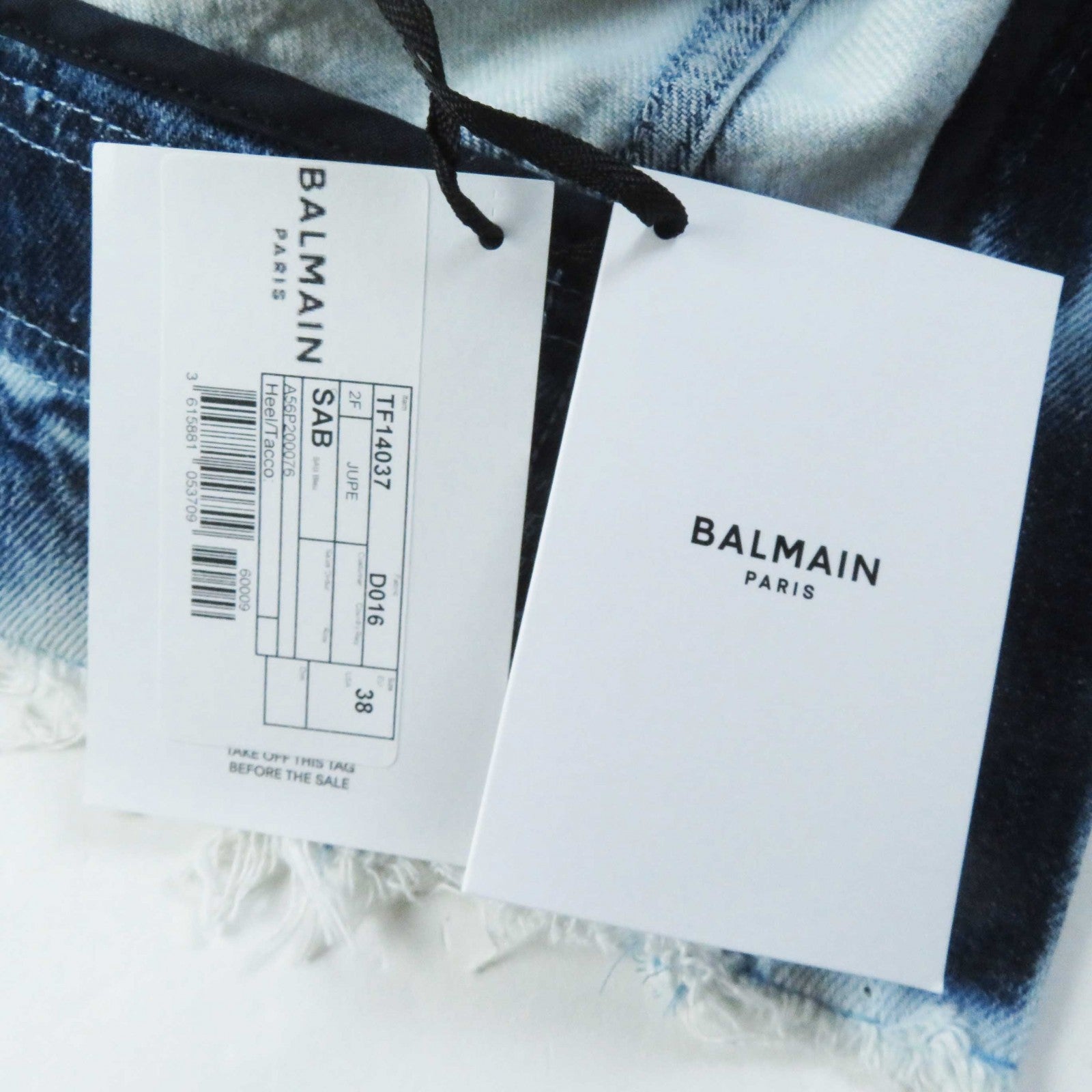 Balmain Rayon Cotton Denim Skirt Women