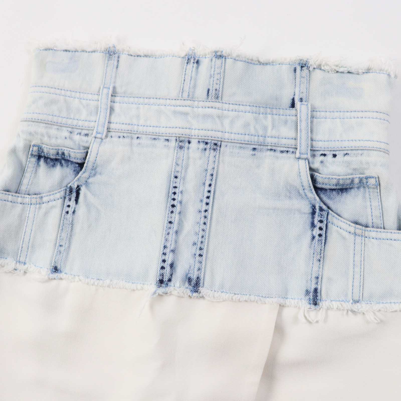 Balmain Rayon Cotton Denim Skirt Women