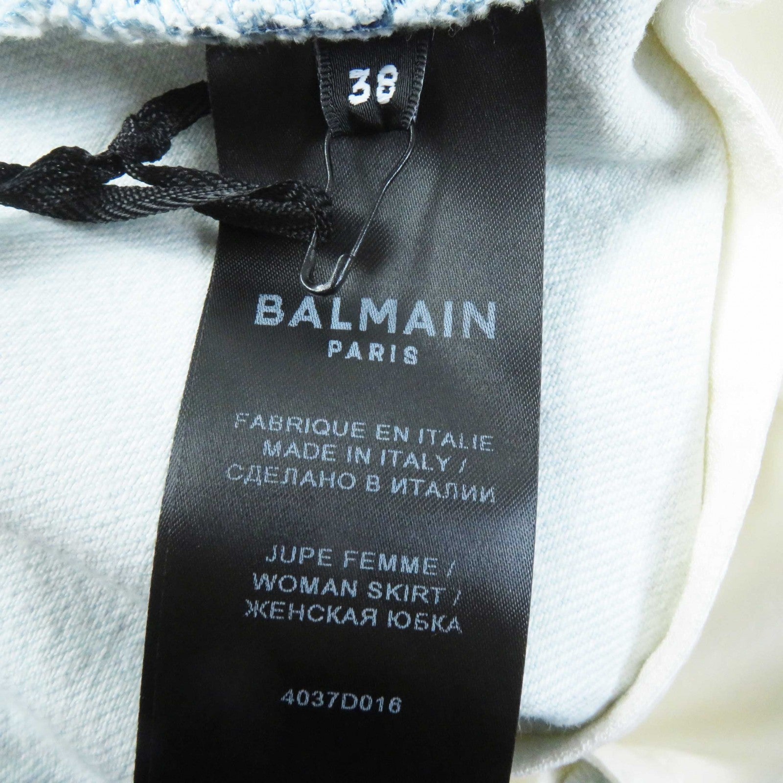 Balmain Rayon Cotton Denim Skirt Women