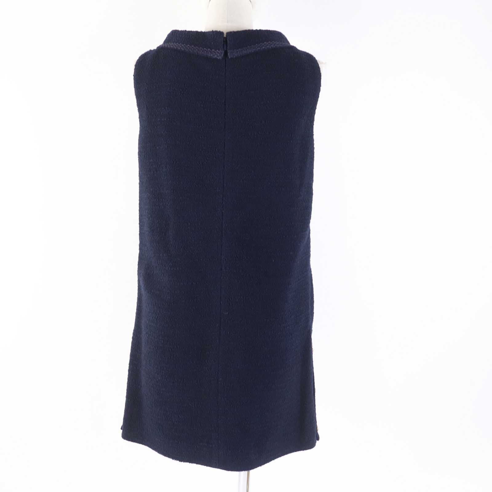 Gucci Wool Nylon Tweed Sleeveless Dress 36